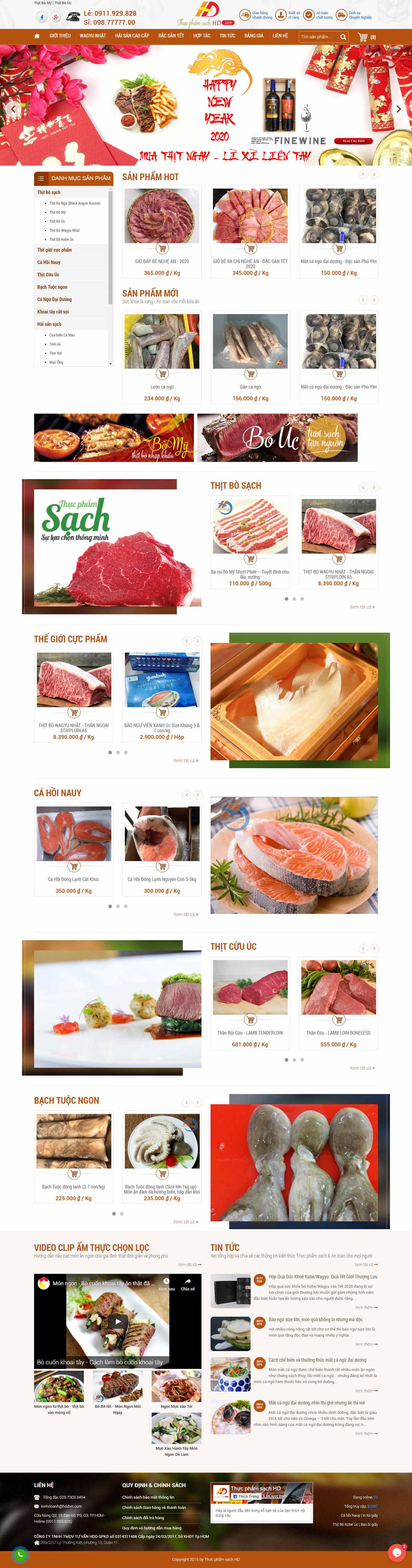 Thiết kế Website thực phẩm sạch - www.thucphamsachhd.com - VietWebGroup.Vn
