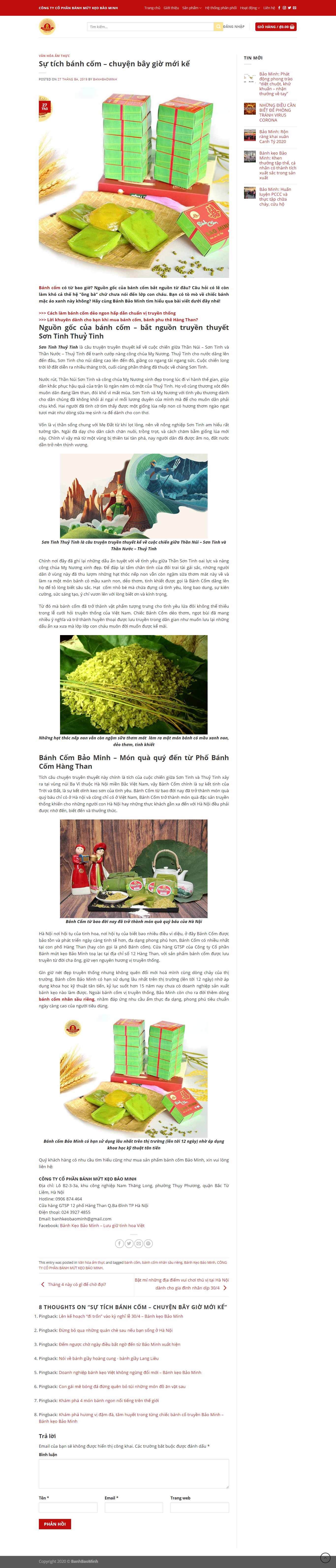 Thiết kế Website bánh cốm - banhbaominh.com - VietWebGroup.Vn