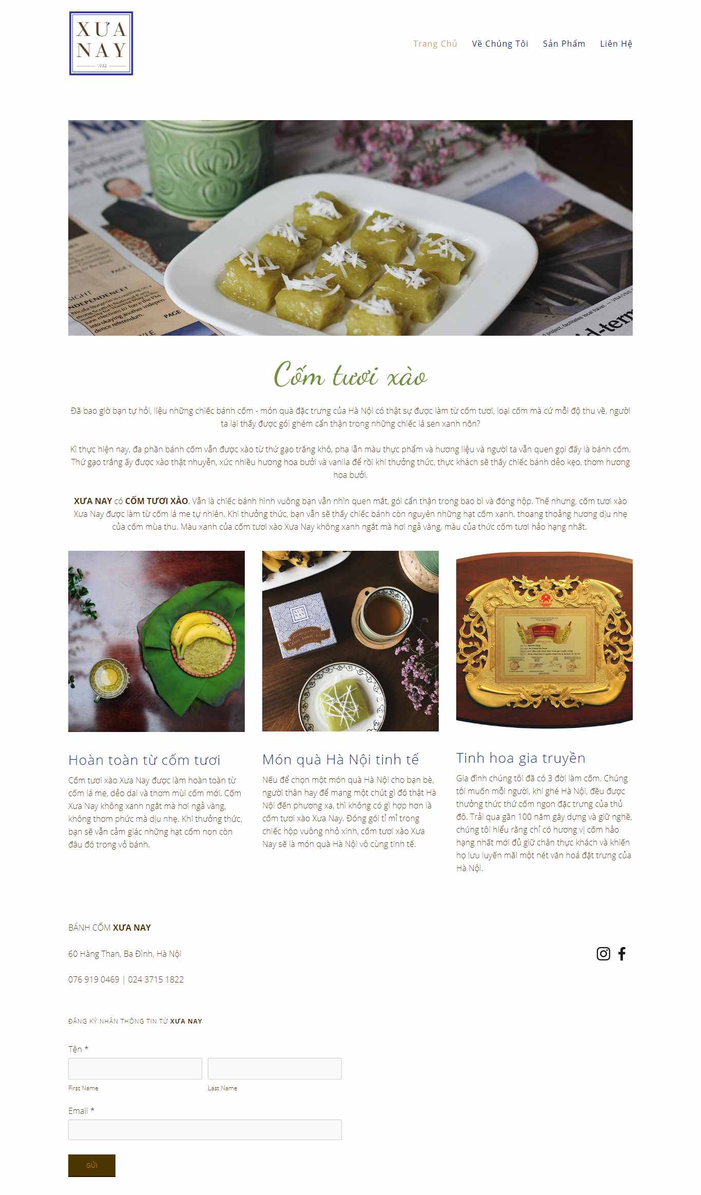 Thiết kế Website bánh cốm - www.banhcomxuanay.com - VietWebGroup.Vn