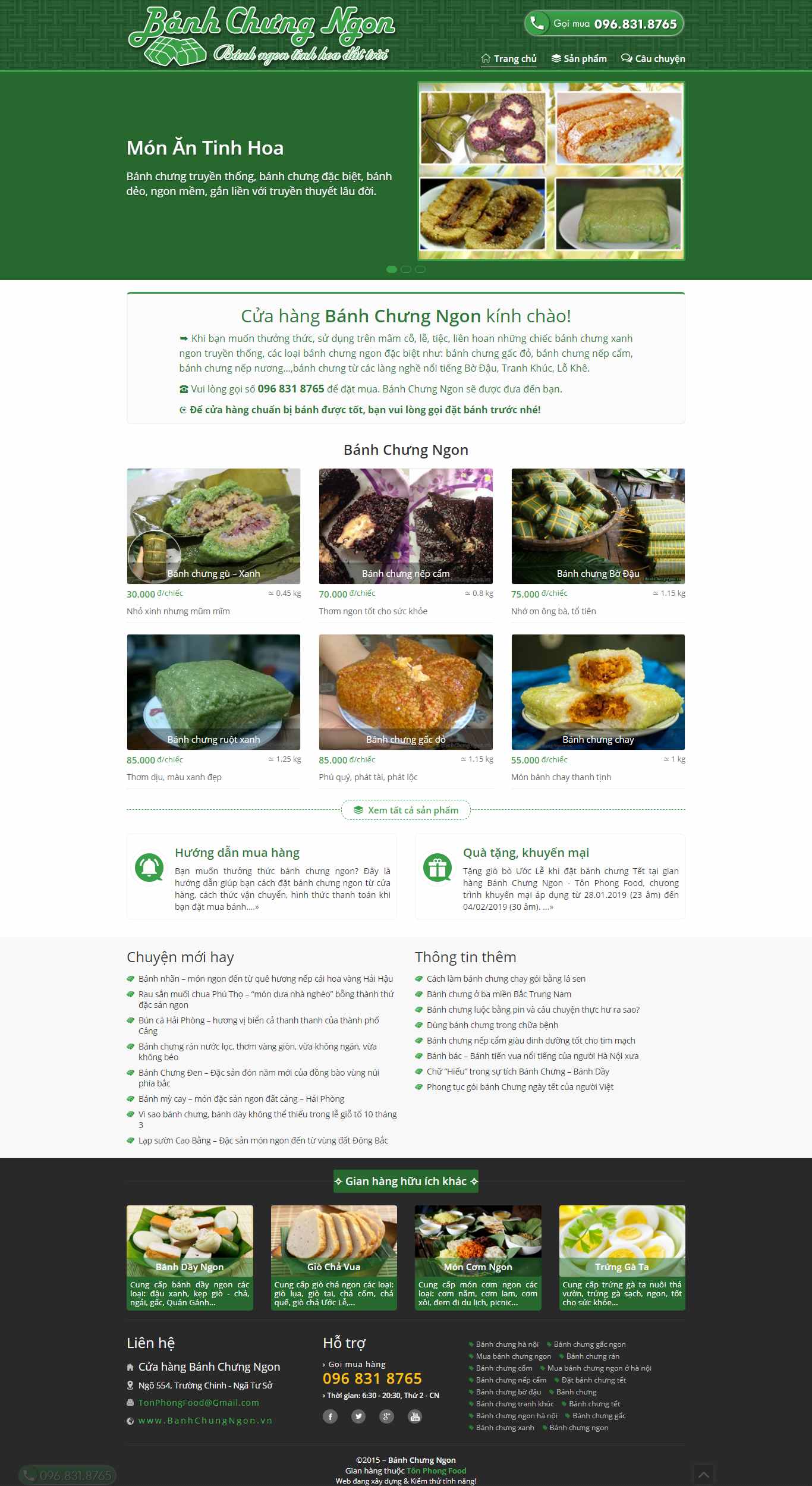 Thiết kế Website nhanh - banhchungngon.vn - VietWebGroup.Vn