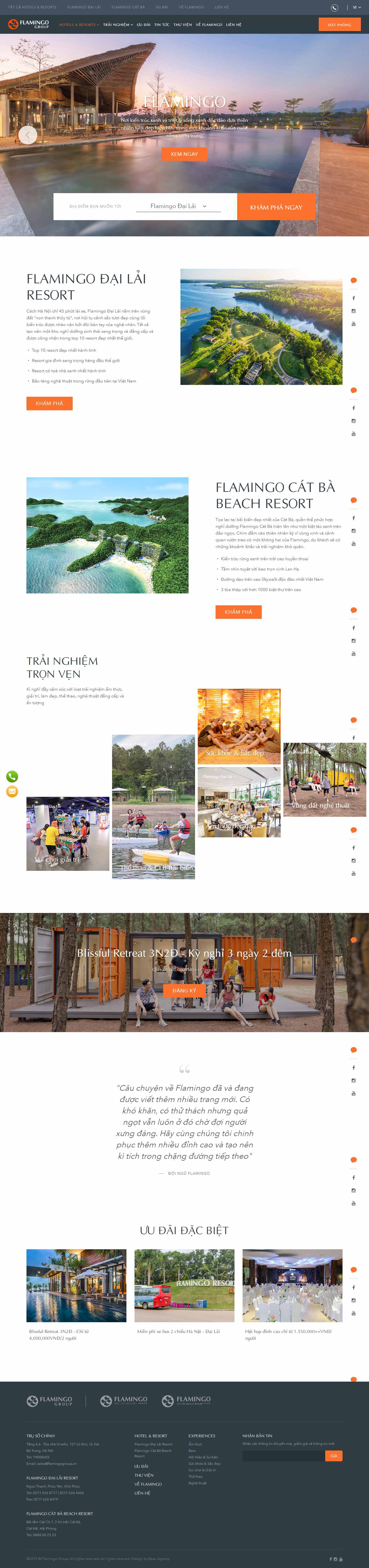 Thiết kế Website resort - flamingoresorts.vn - VietWebGroup.Vn