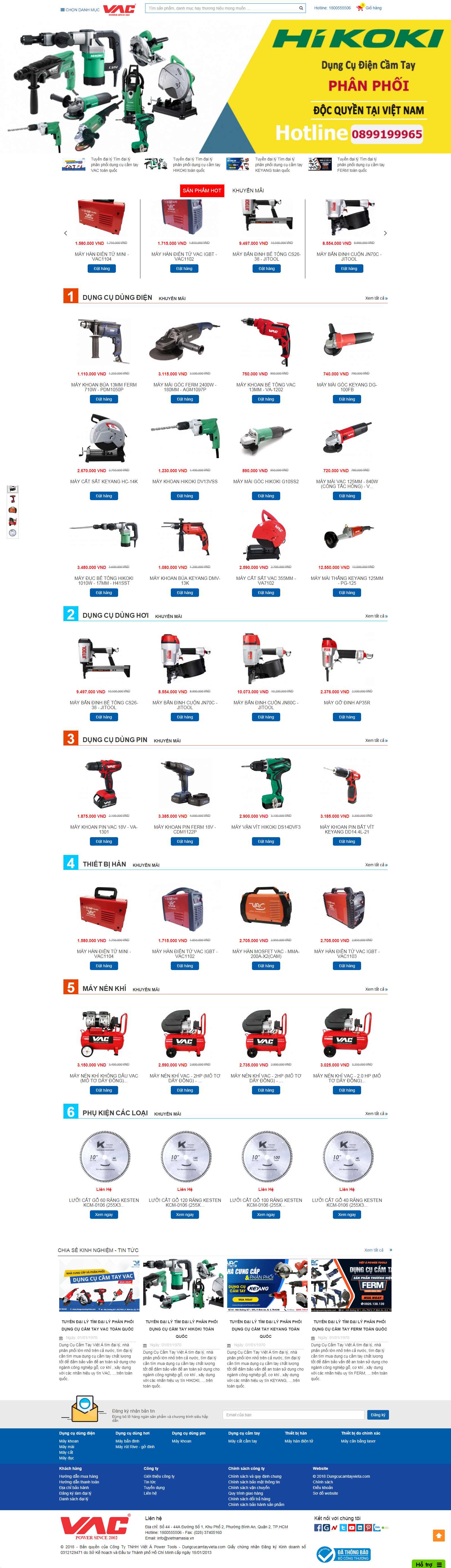 Thiết kế Website xây dựng - dungcucamtayvieta.com - VietWebGroup.Vn