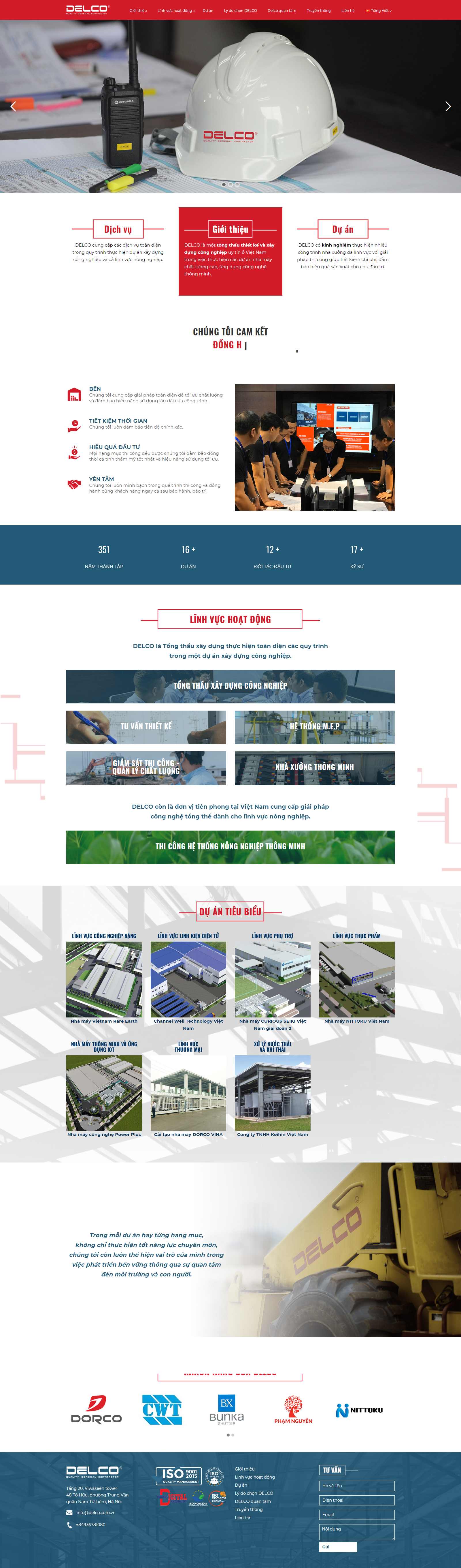 Thiết kế Website xây dựng - delco-construction.com - VietWebGroup.Vn