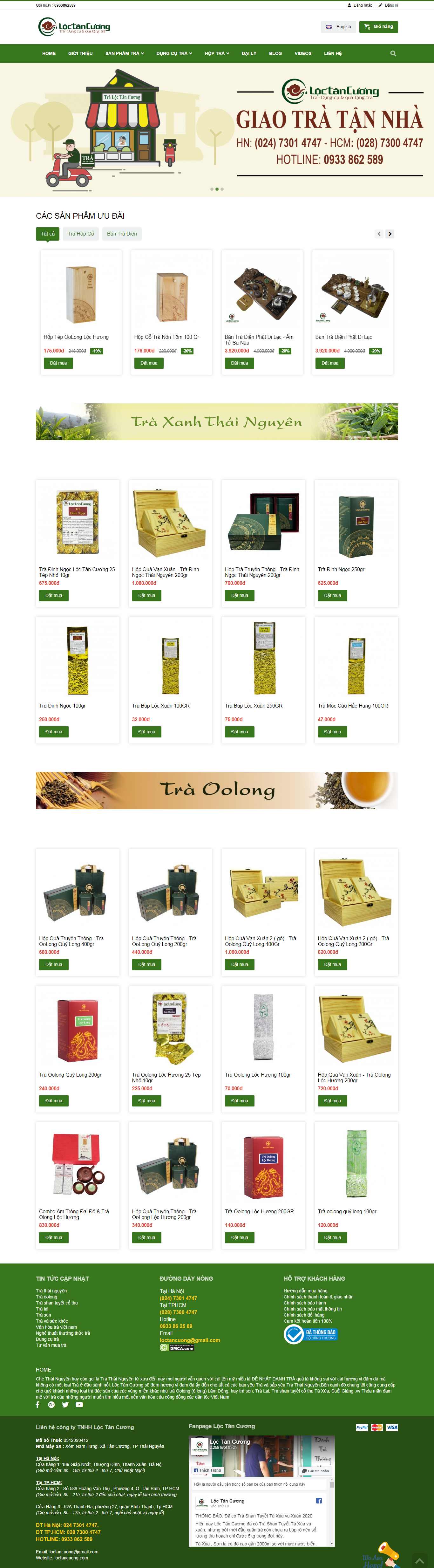 Thiết kế Website chè thái nguyên - loctancuong.com - VietWebGroup.Vn