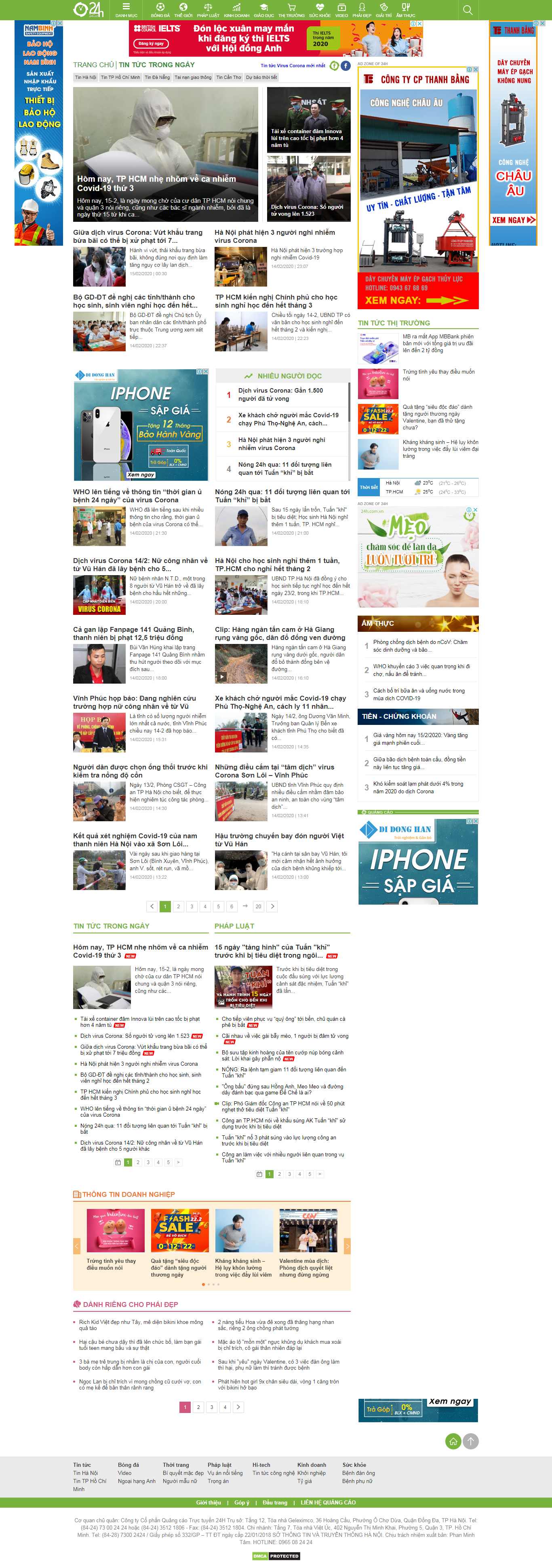Thiết kế Website tin tức - www.24h.com.vn - VietWebGroup.Vn