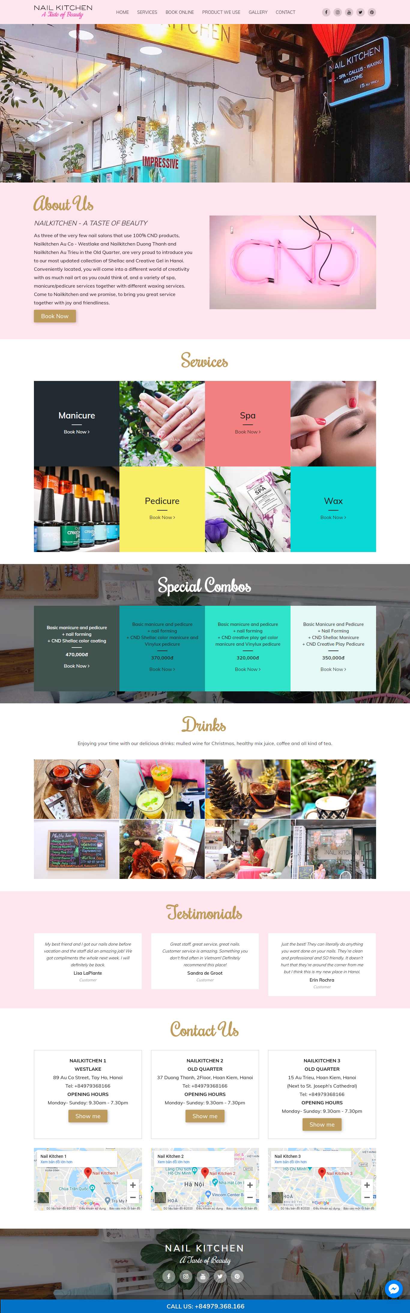 Thiết kế Website tiệm nails - nailkitchen.vn - VietWebGroup.Vn
