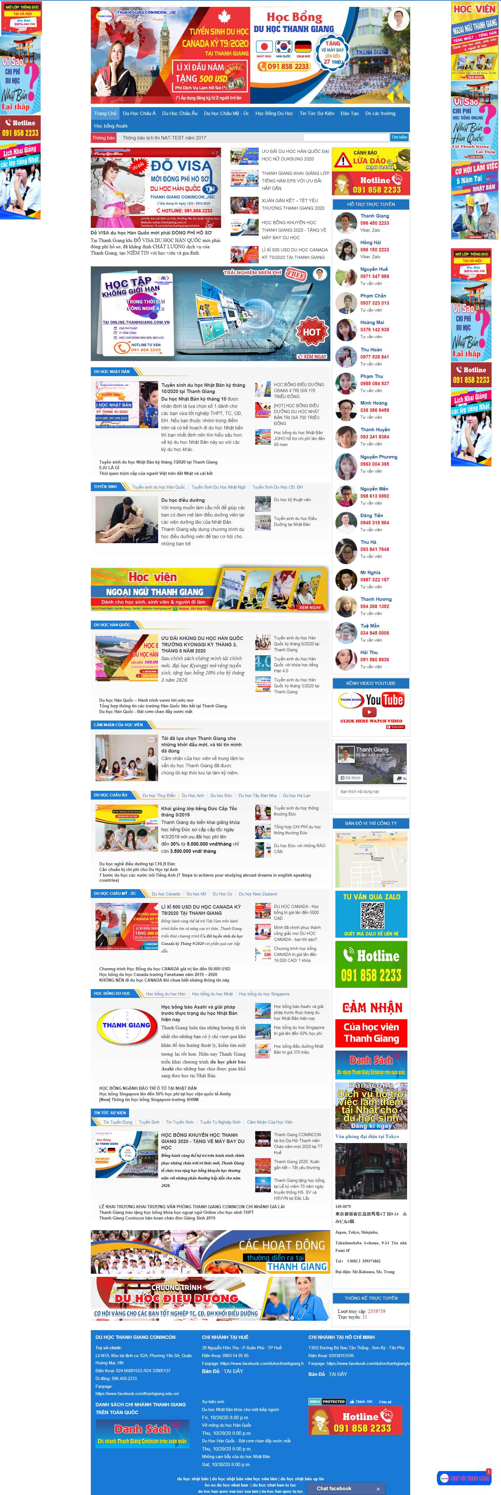 Thiết kế Website du học nhật bản - duhoc.thanhgiang.com.vn - VietWebGroup.Vn