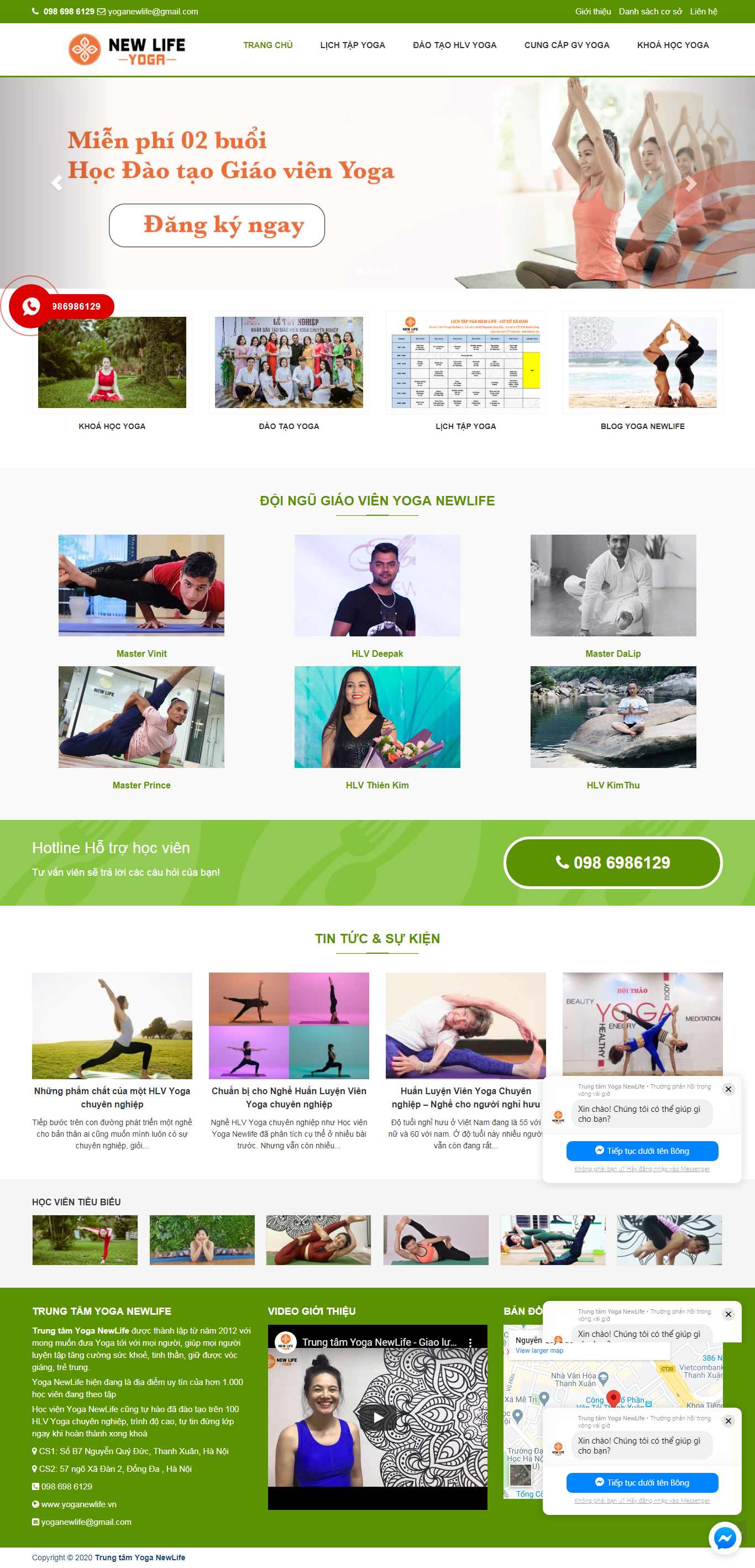 Thiết kế Website phòng tập yoga - yoganewlife.vn - VietWebGroup.Vn