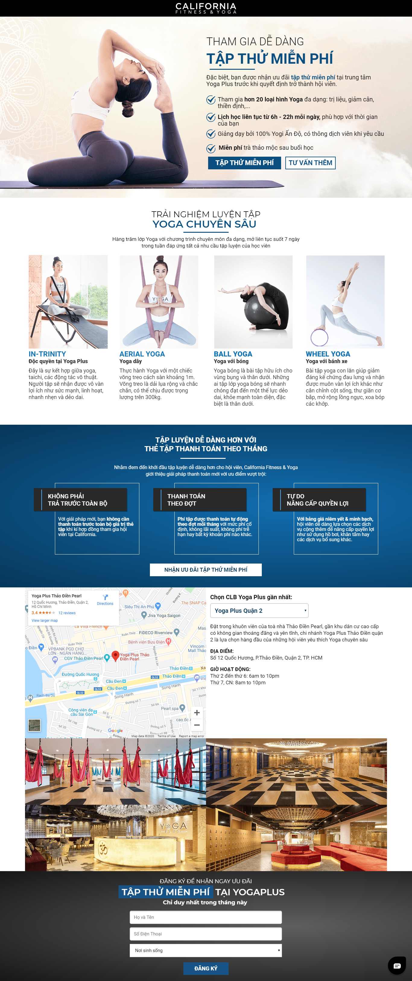 Thiết kế Website phòng tập yoga - fit.yogaplus.vn - VietWebGroup.Vn