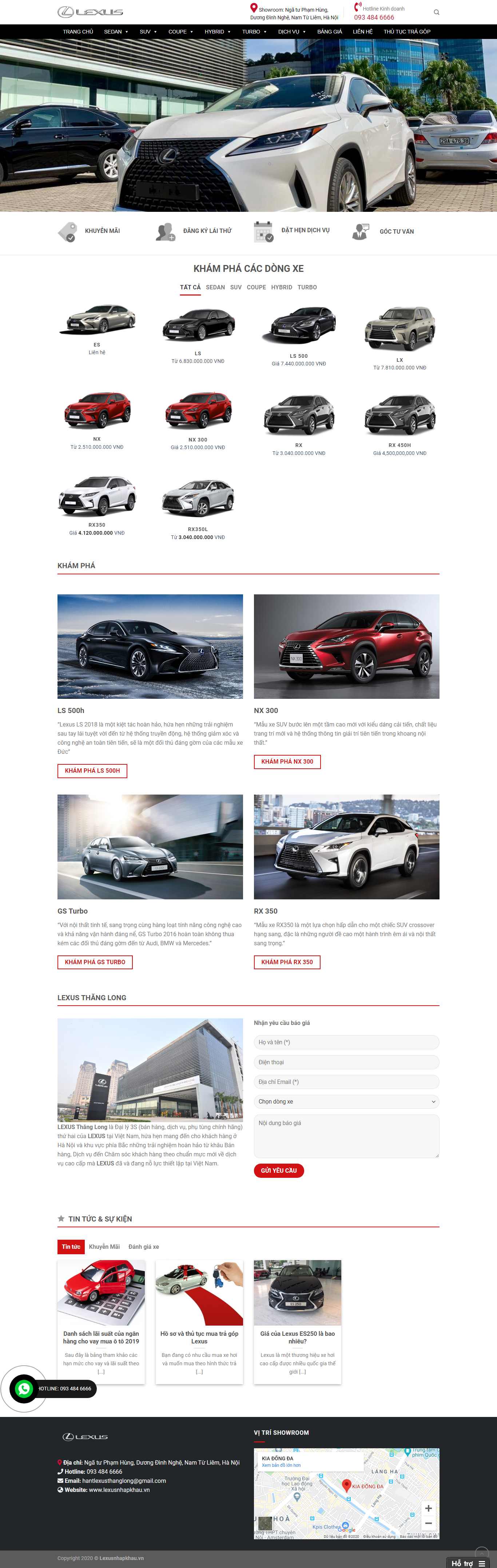Thiết kế Website bán xe hơi - lexusnhapkhau.vn - VietWebGroup.Vn
