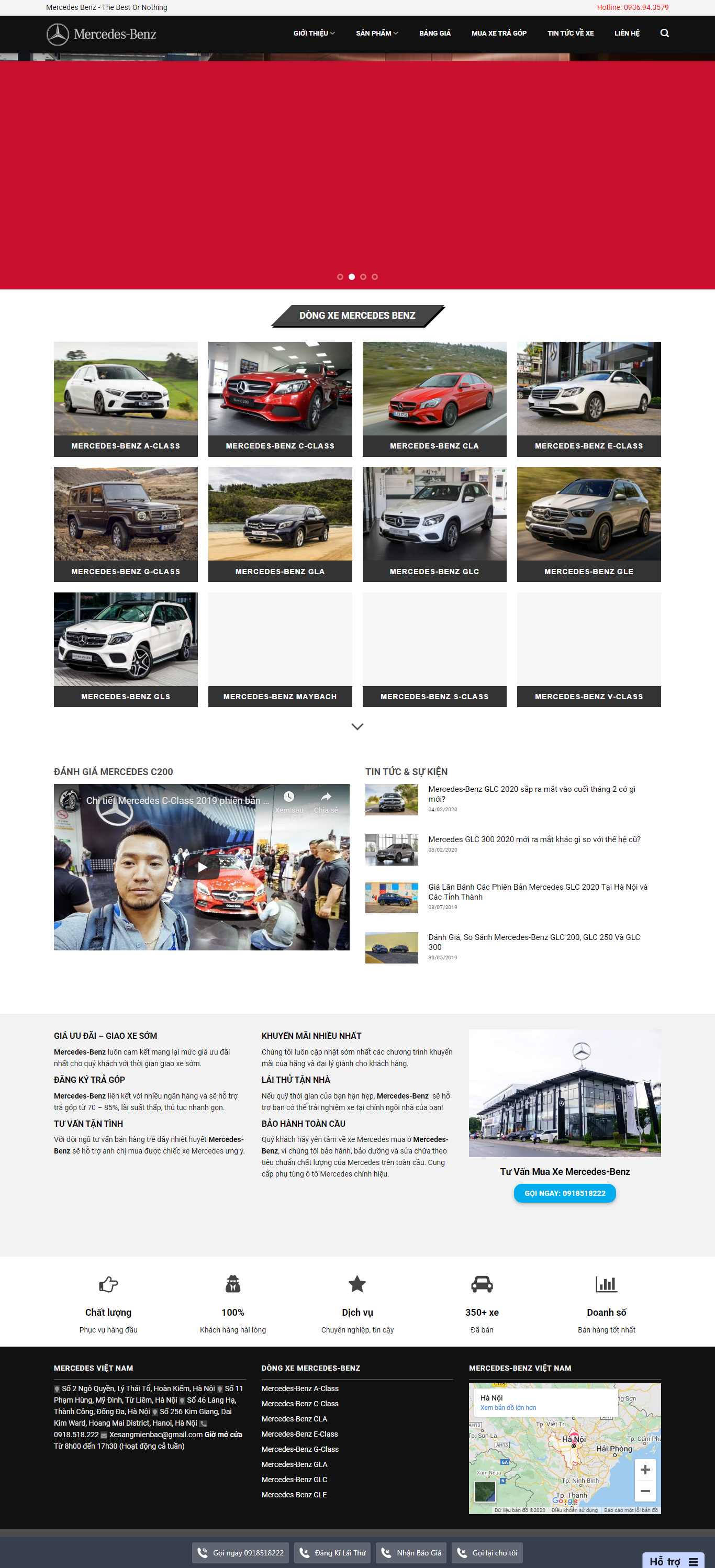 Thiết kế Website bán xe hơi - mercedesbenz.hanoi.vn - VietWebGroup.Vn