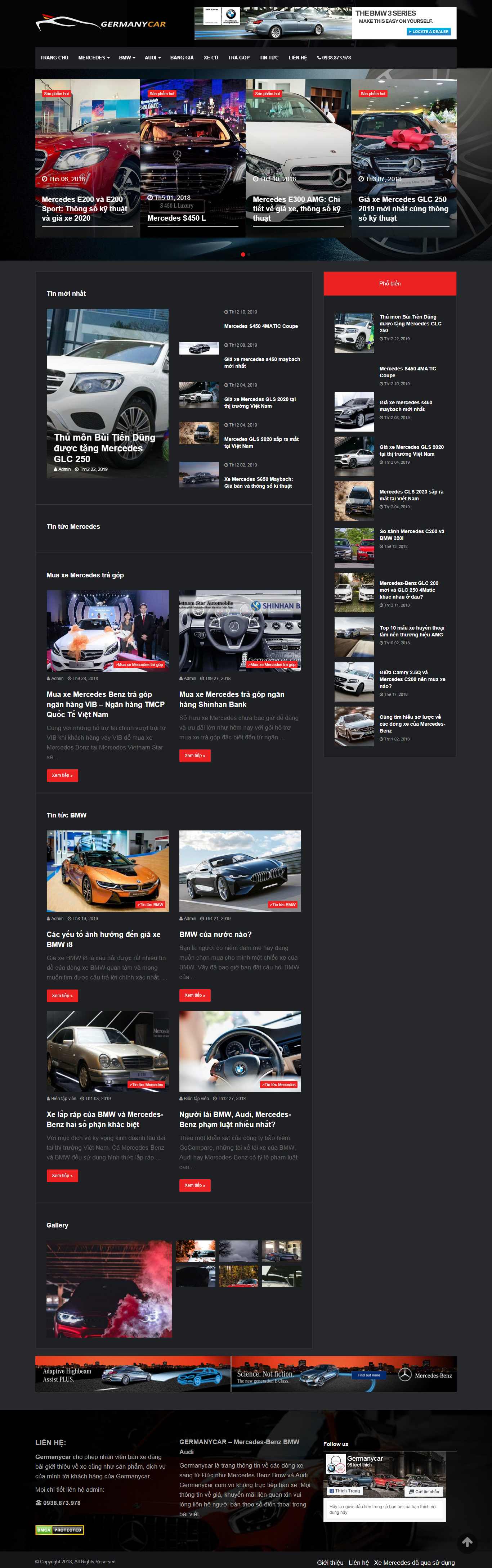 Thiết kế Website bán xe hơi - germanycar.com.vn - VietWebGroup.Vn