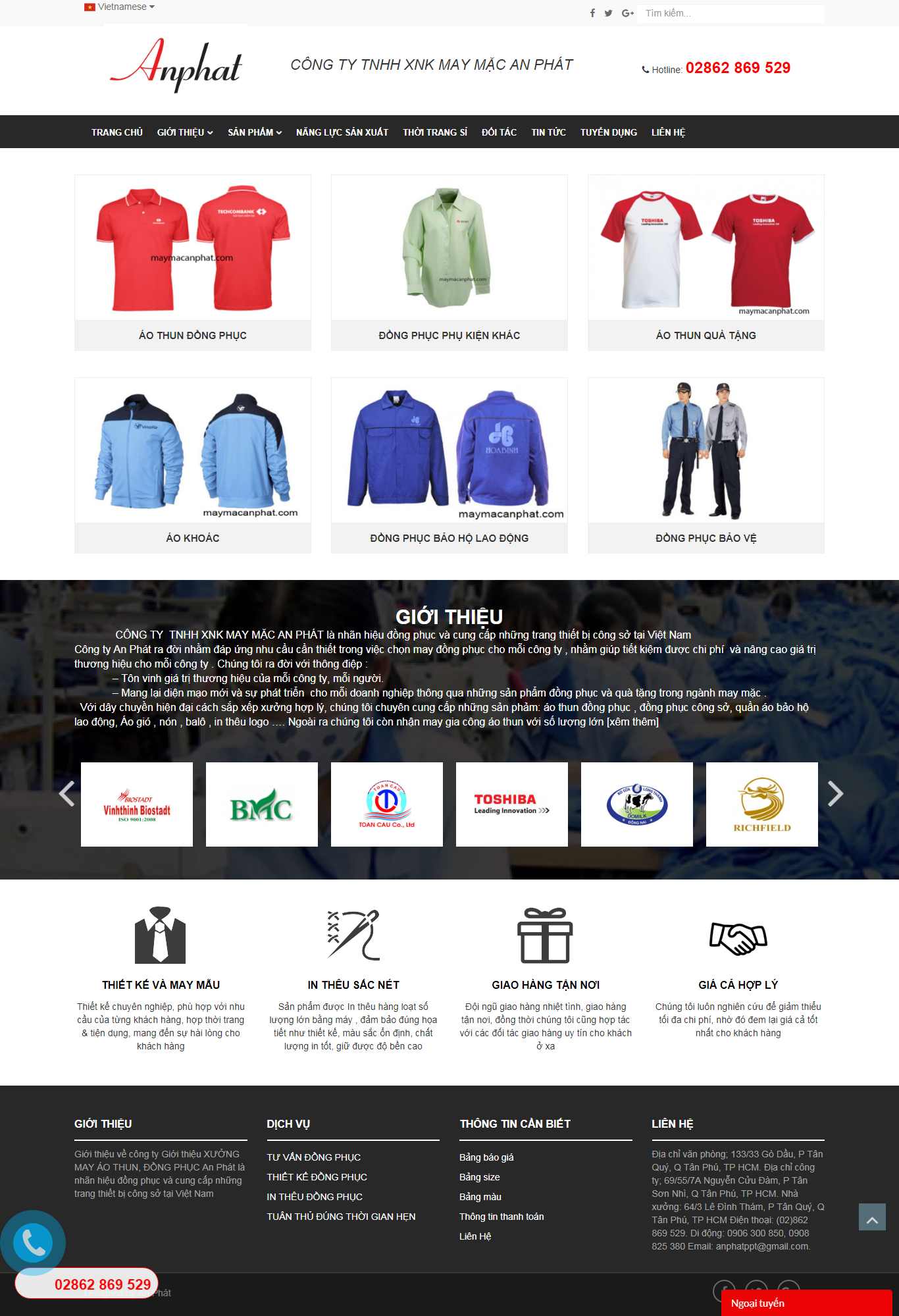 Thiết kế Website dệt may - maymacanphat.com - VietWebGroup.Vn