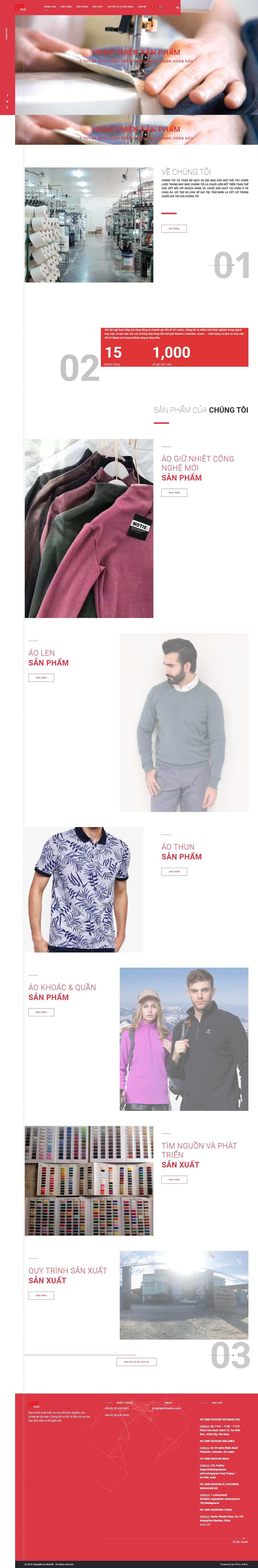 Thiết kế Website dệt may - www.hplinkfashion.com - VietWebGroup.Vn