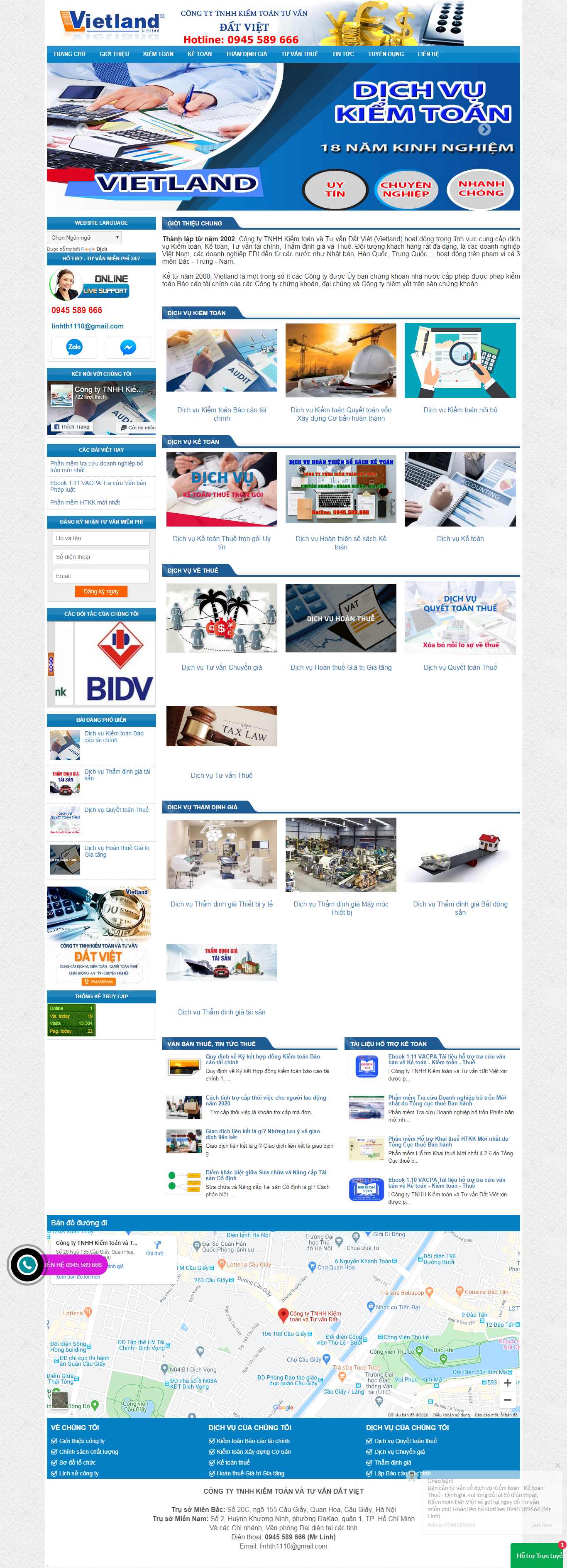 Thiết kế Website công ty kế toán - www.kiemtoandatviet.com - VietWebGroup.Vn