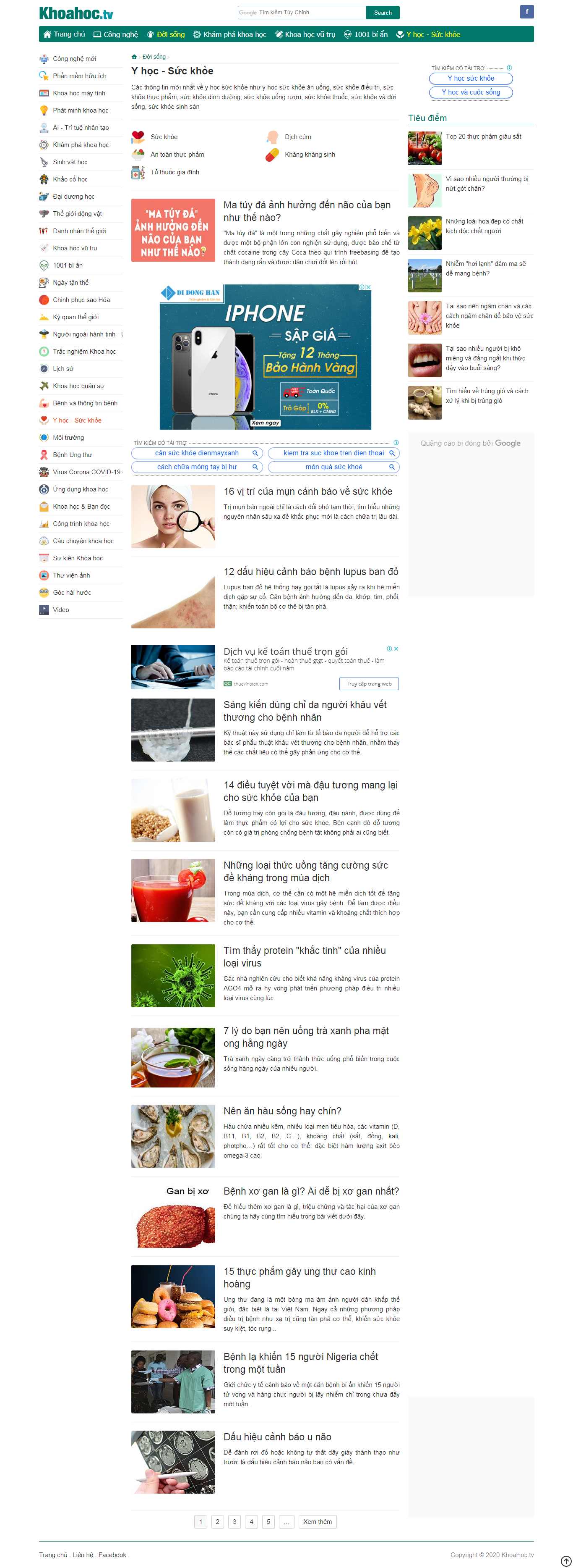 Thiết kế Website y học - khoahoc.tv - VietWebGroup.Vn