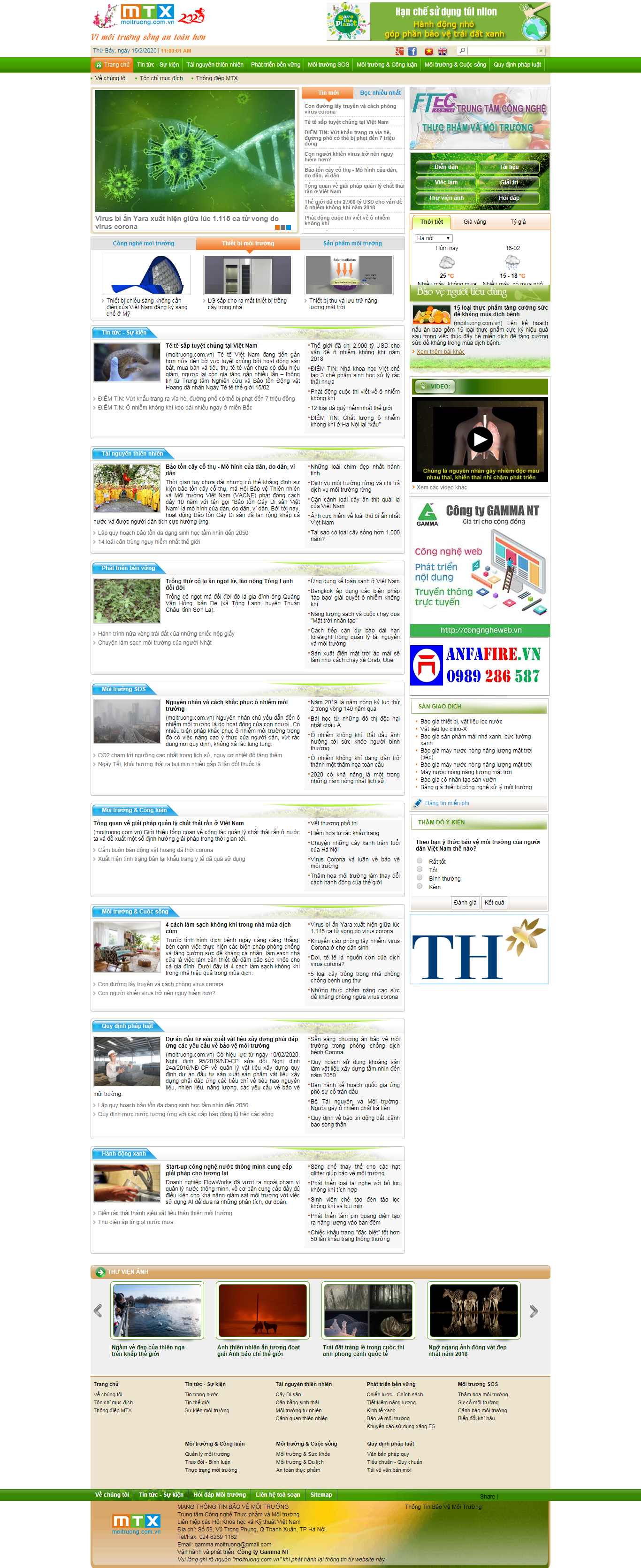 Thiết kế Website mội trường - moitruong.com.vn - VietWebGroup.Vn