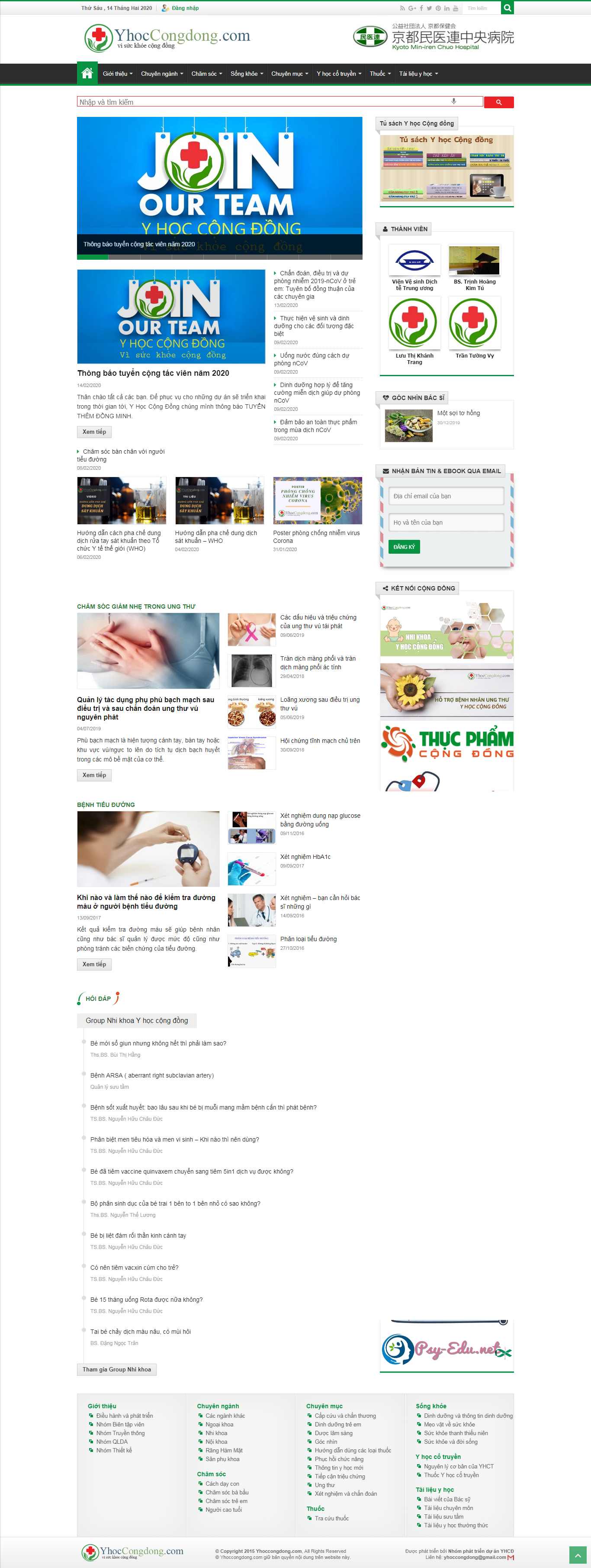 Thiết kế Website y học - yhoccongdong.com - VietWebGroup.Vn