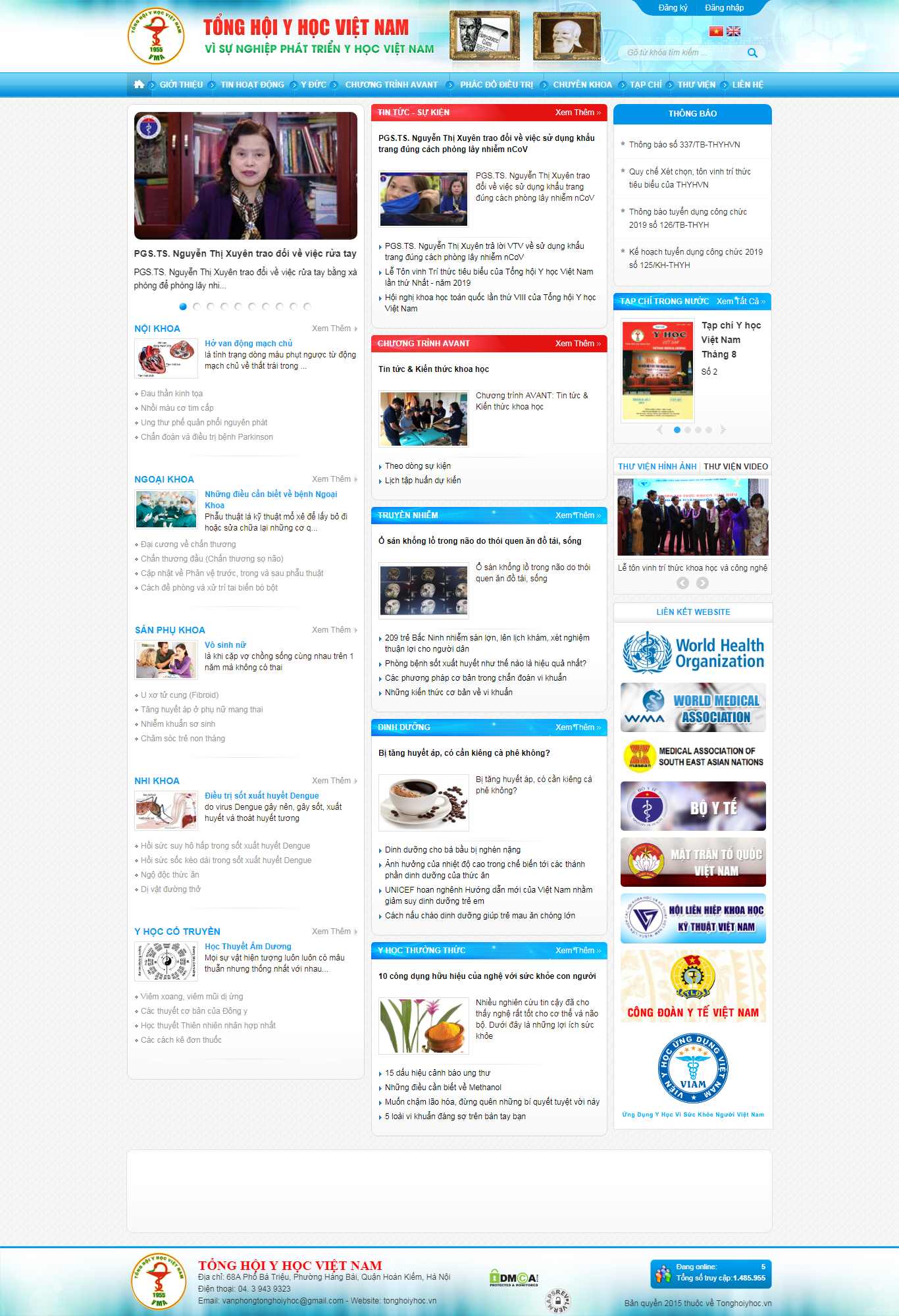 Thiết kế Website y học - tonghoiyhoc.vn - VietWebGroup.Vn
