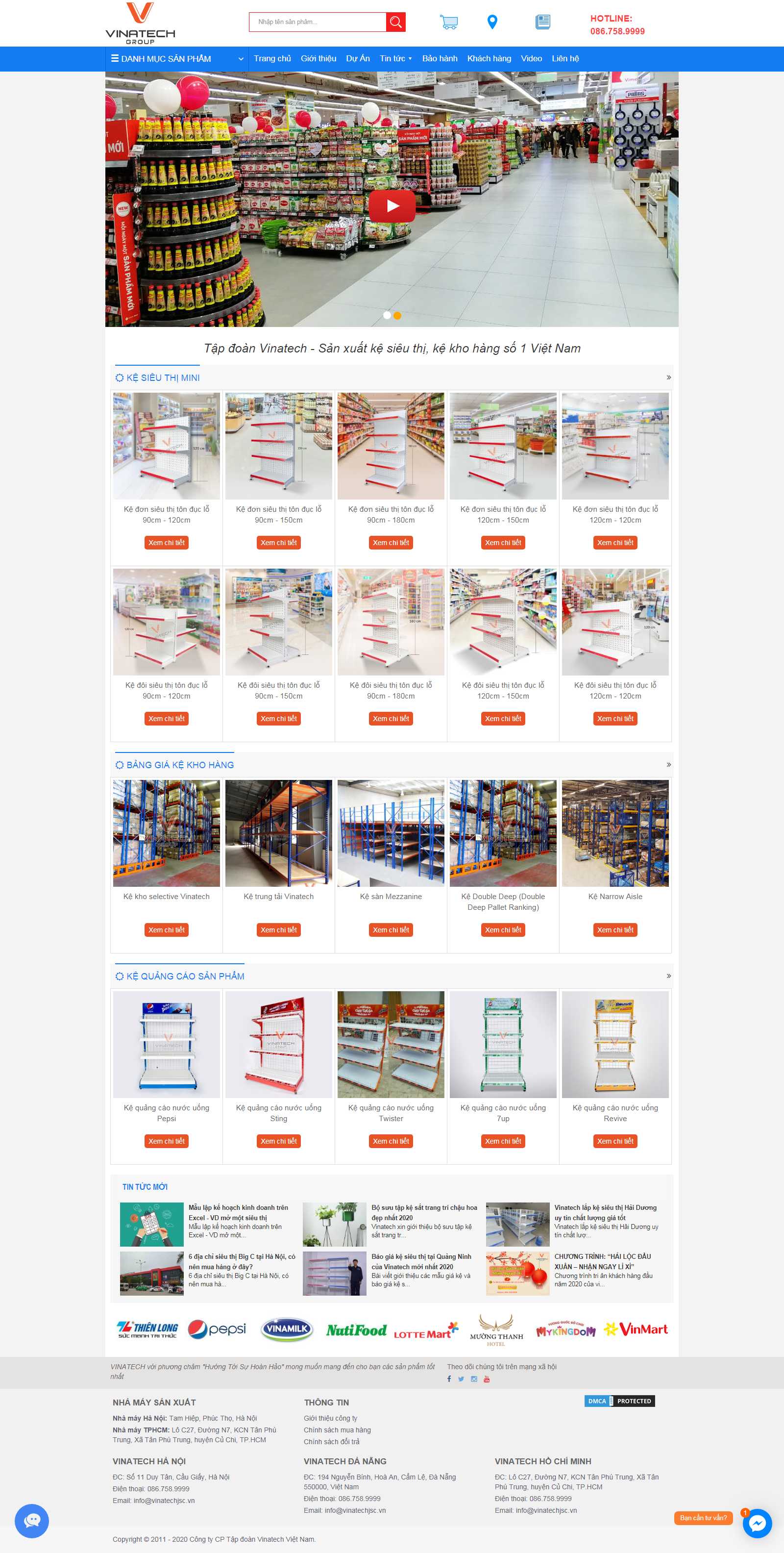 Thiết kế Website cửa hàng - vinatech.net.vn - VietWebGroup.Vn