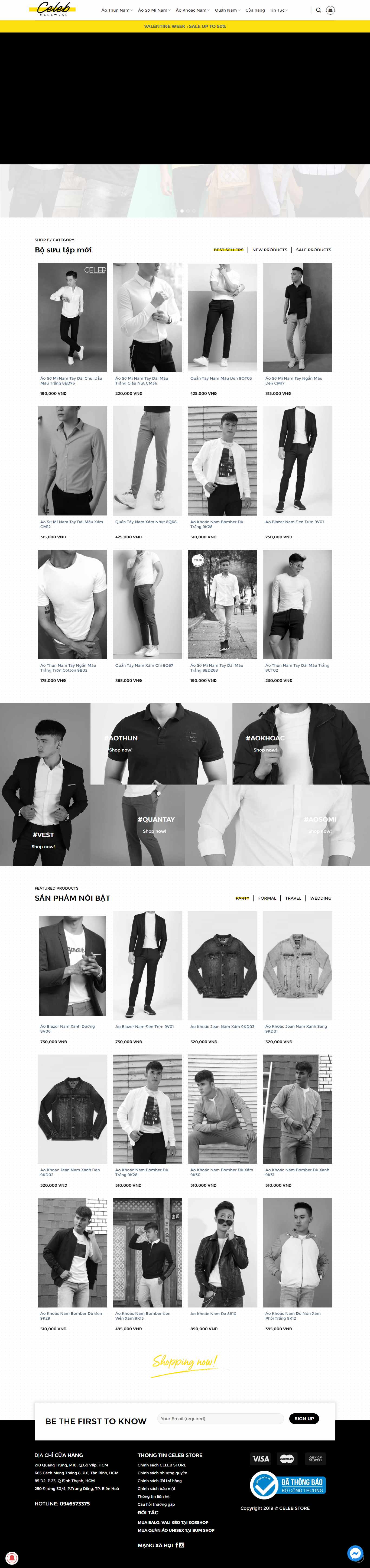Thiết kế Website thời trang nam - www.celeb.vn - VietWebGroup.Vn