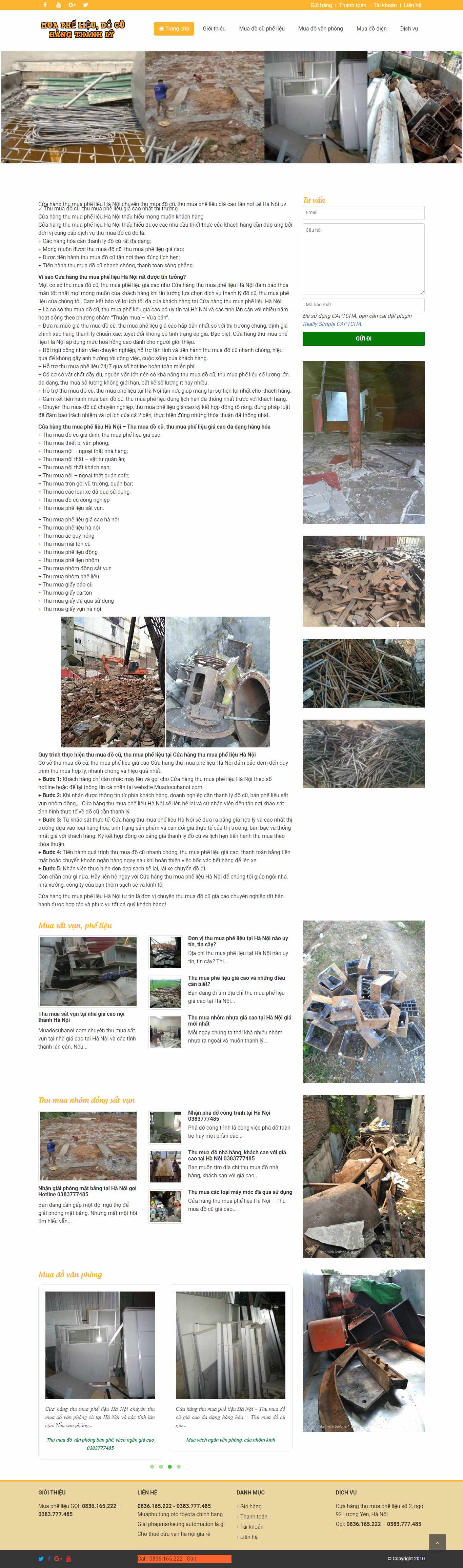 Thiết kế Website mua bán sắt vụn - muadocuhanoi.com - VietWebGroup.Vn