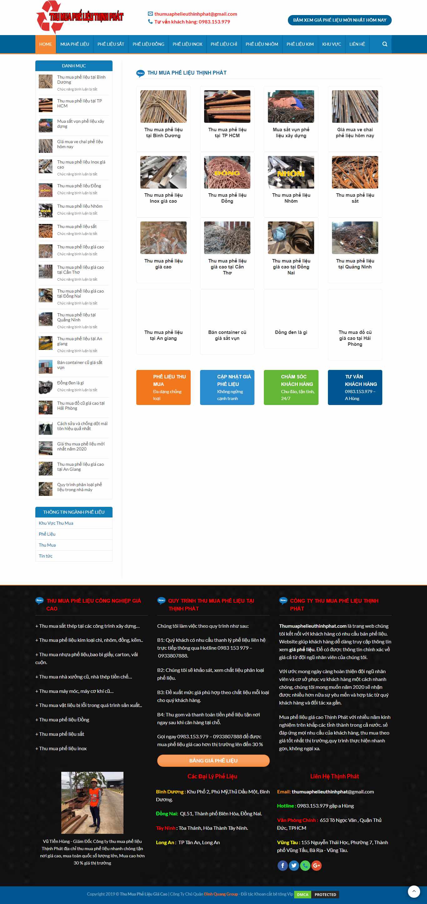 Thiết kế Website mua bán sắt vụn - thumuaphelieuthinhphat.com - VietWebGroup.Vn