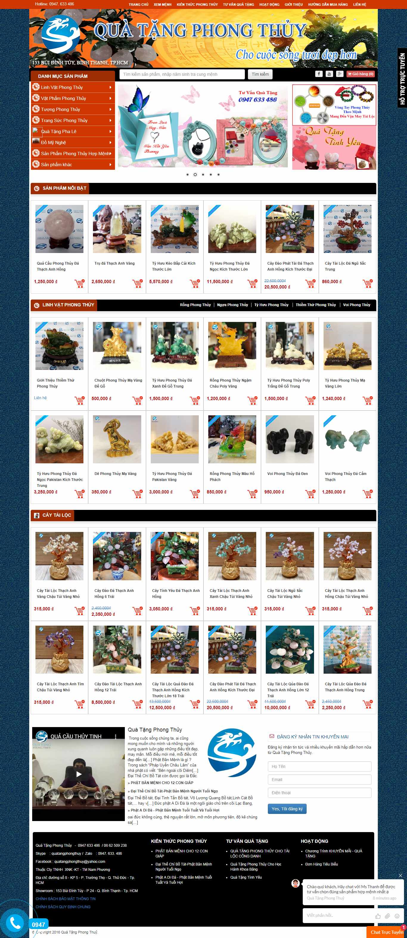 Thiết kế Website vật phẩm phong thủy - quatangphongthuy.vn - VietWebGroup.Vn