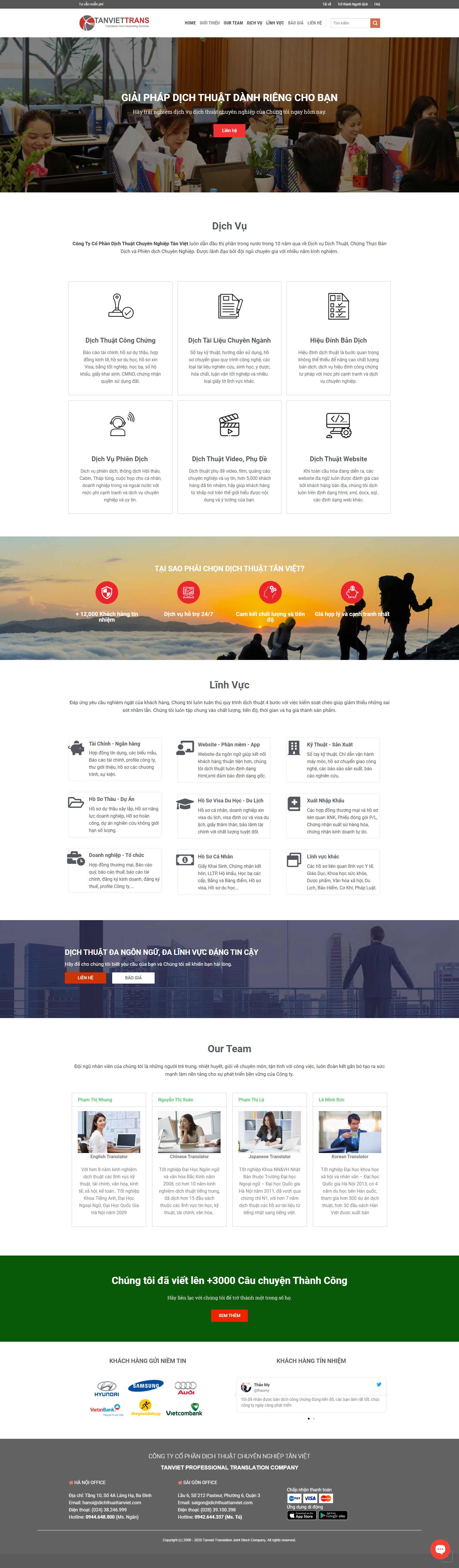 Thiết kế Website dịch thuật - dichthuattanviet.com - VietWebGroup.Vn