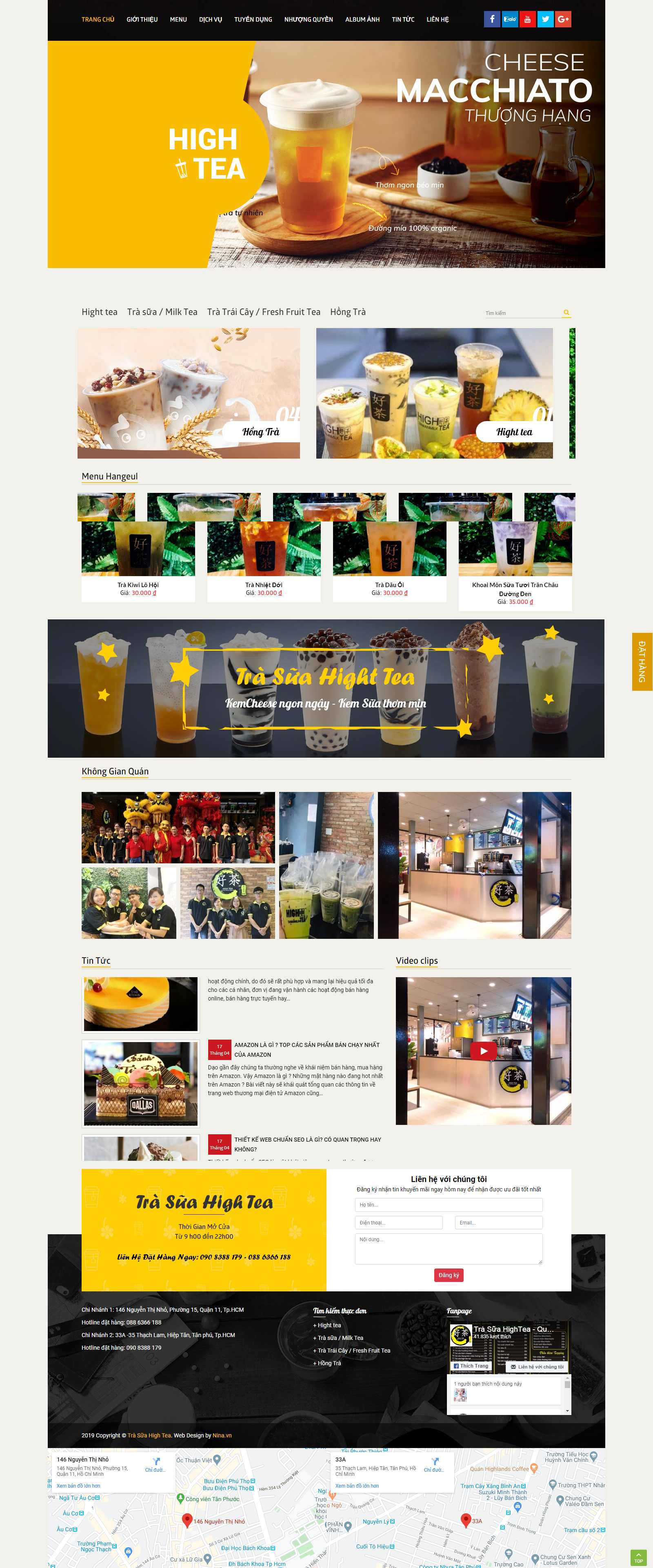 Thiết kế Website trà sữa - www.trasuahightea.com - VietWebGroup.Vn