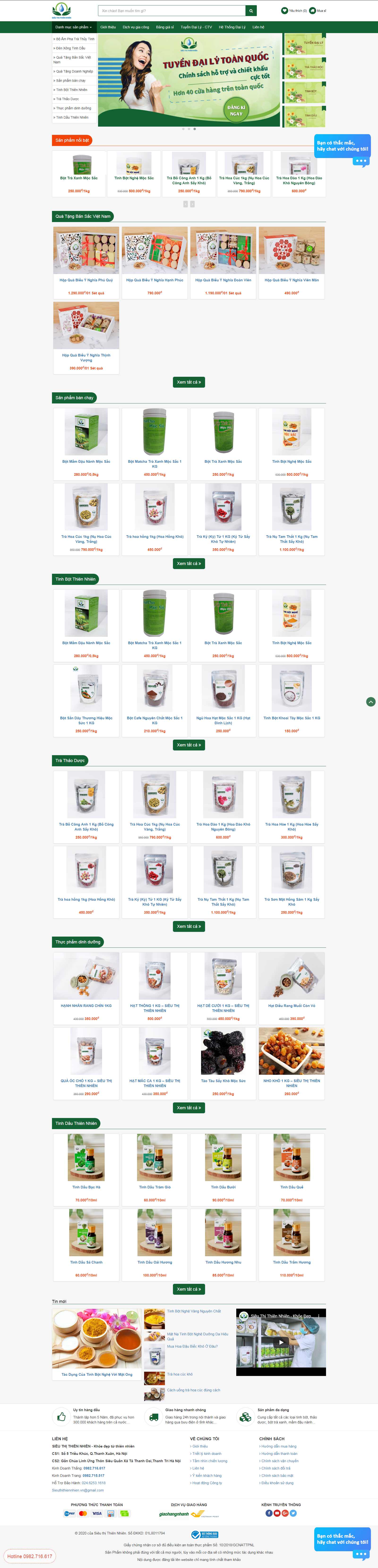 Thiết kế Website trà sữa - sieuthithiennhien.vn - VietWebGroup.Vn