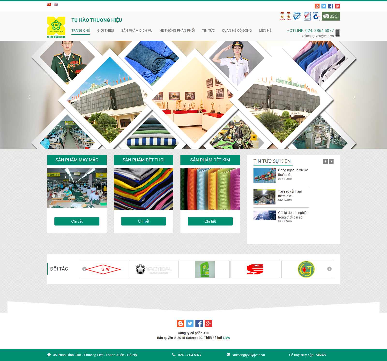 Thiết kế Website xí nghiệp - gatexco20.com.vn - VietWebGroup.Vn