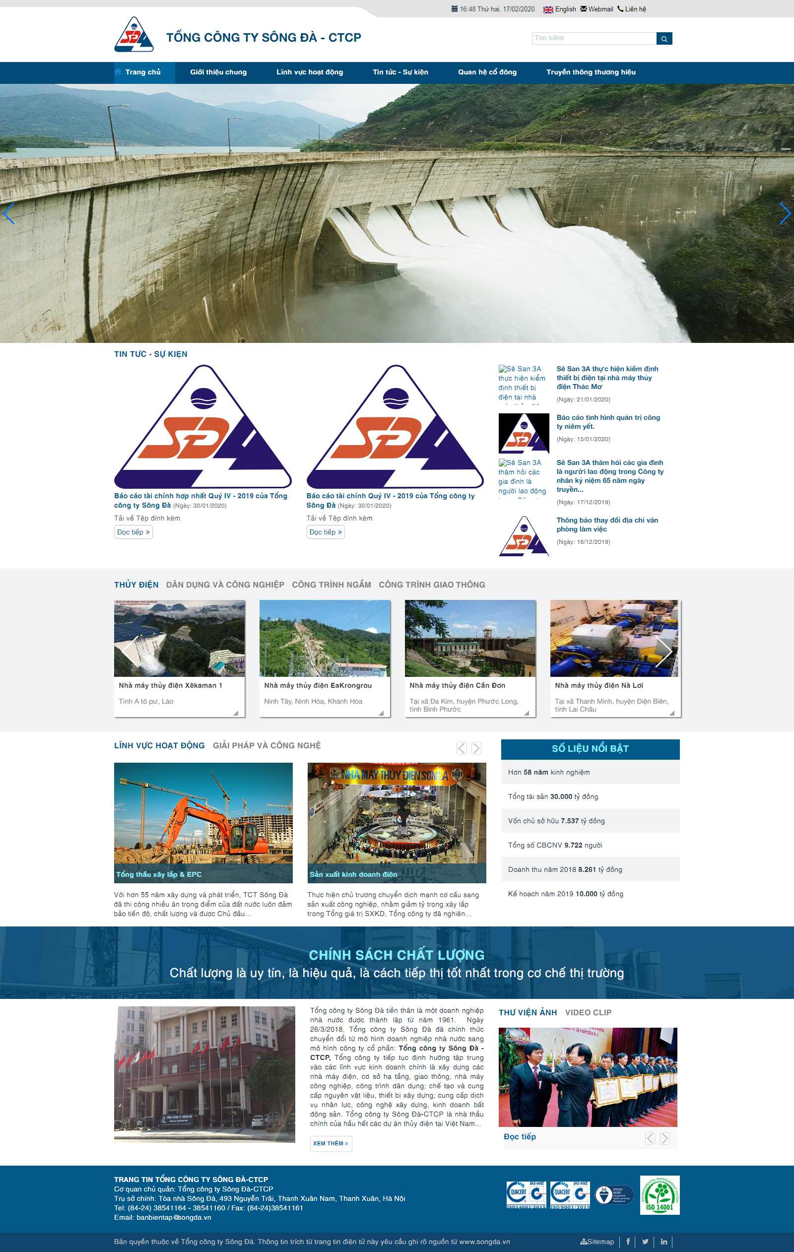 Thiết kế Website nhà máy - www.songda.vn - VietWebGroup.Vn