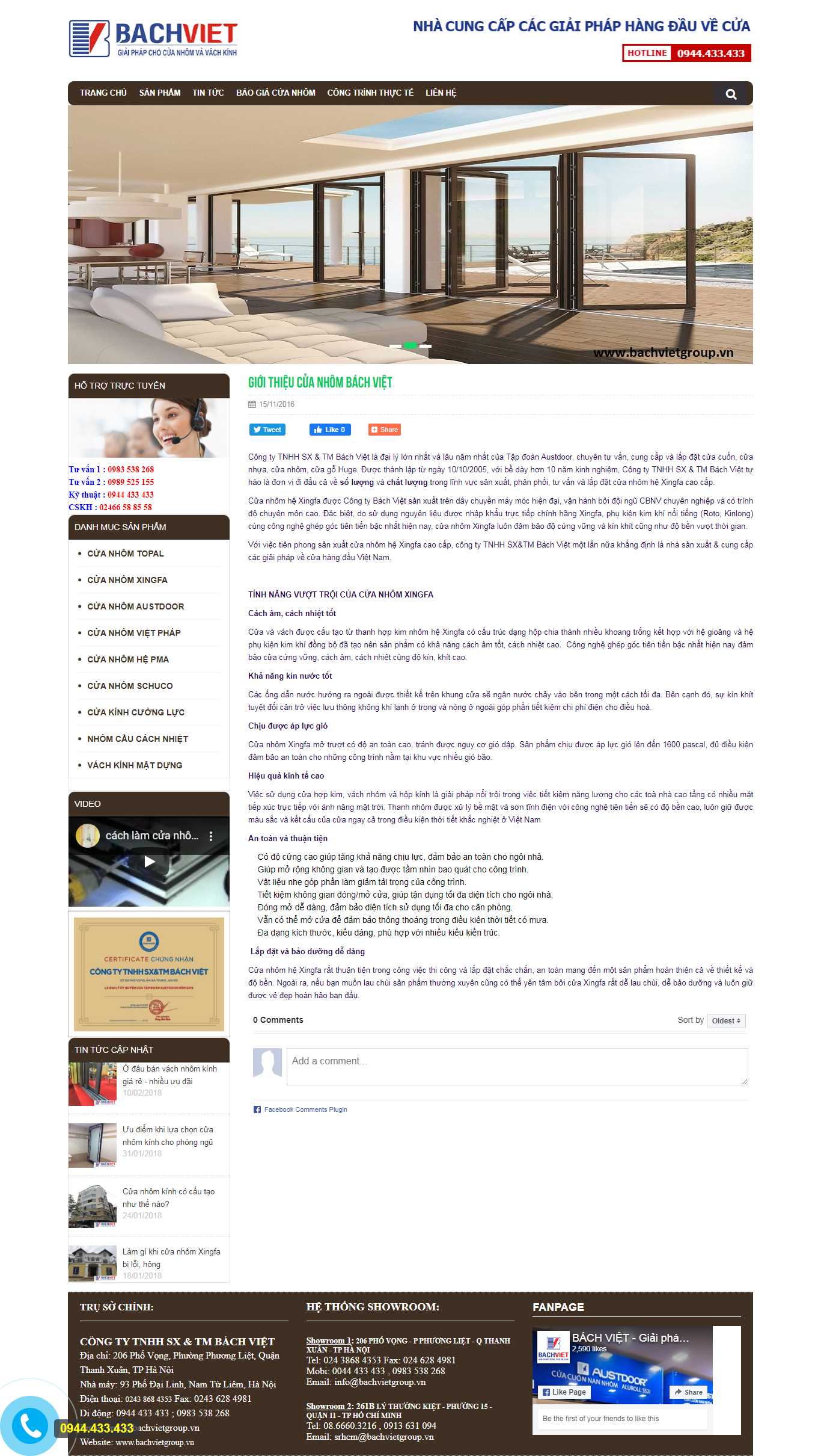 Thiết kế Website cửa cuốm - cuanhombachviet.vn - VietWebGroup.Vn