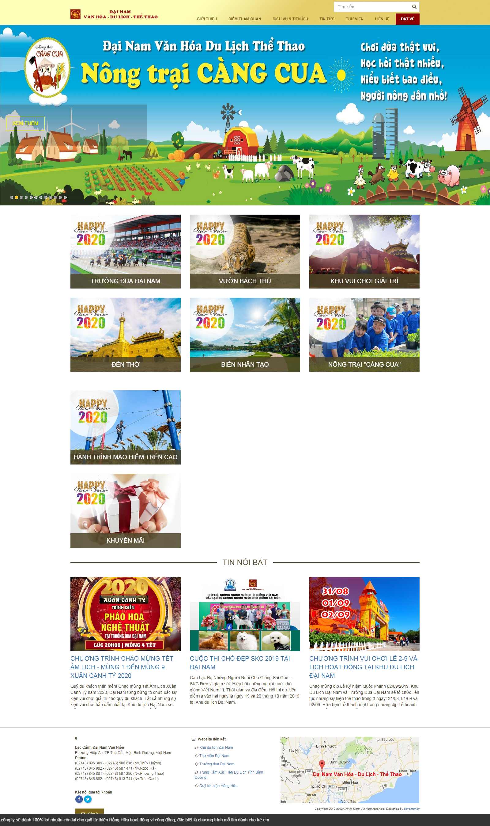 Thiết kế Website khu vui chơi - khudulichdainam.vn - VietWebGroup.Vn