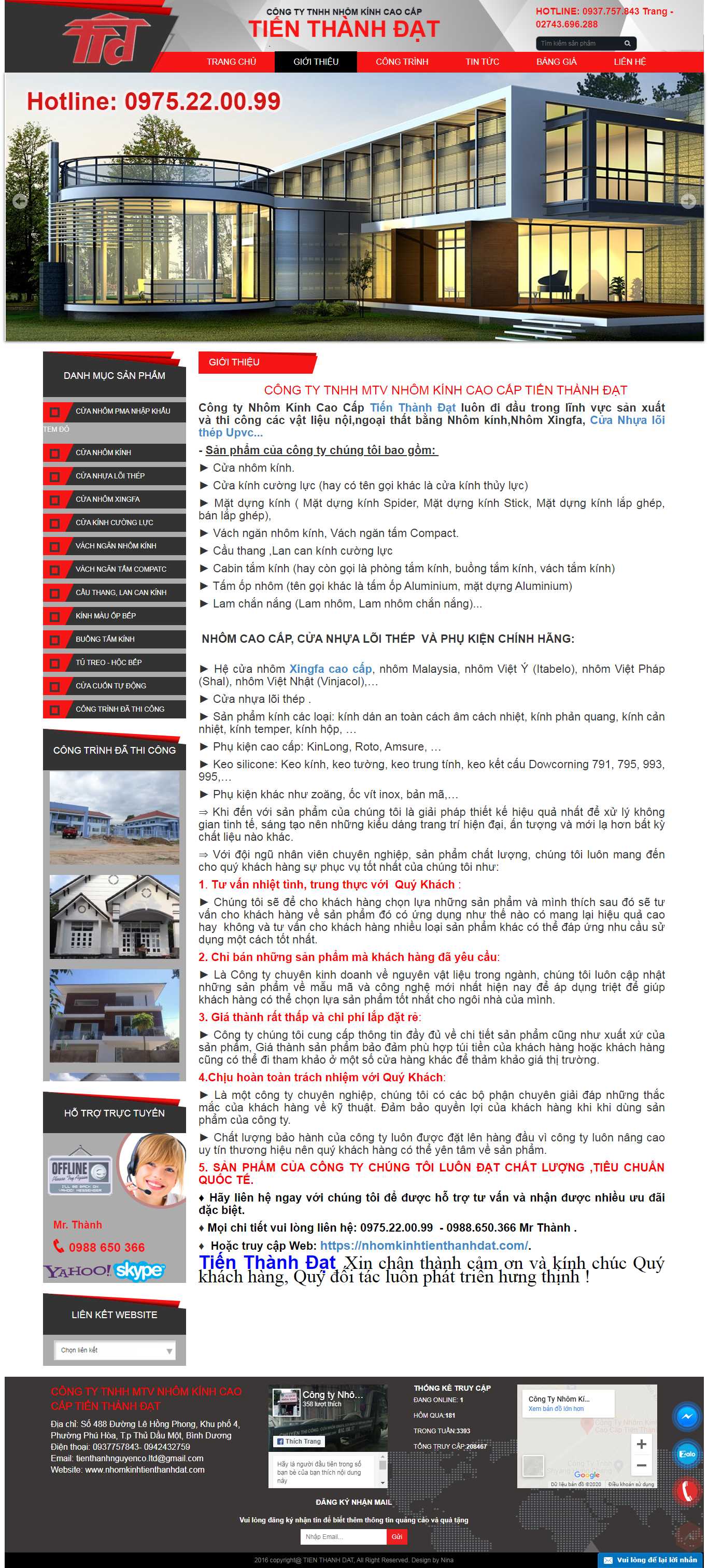 Thiết kế Website cửa cuốm - nhomkinhtienthanhdat.com - VietWebGroup.Vn