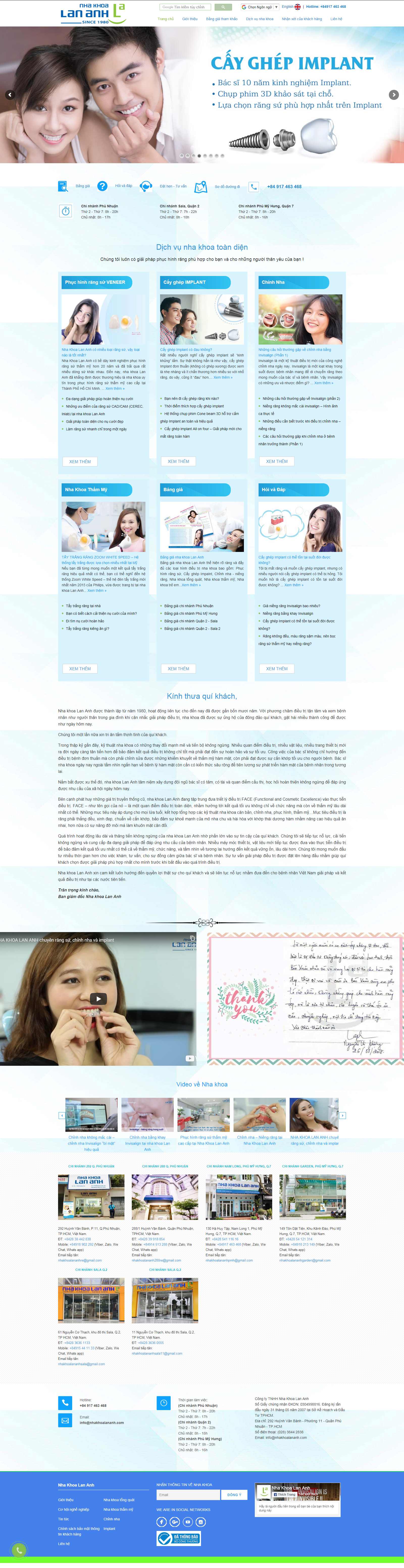 Thiết kế Website nha khoa - nhakhoalananh.com - VietWebGroup.Vn
