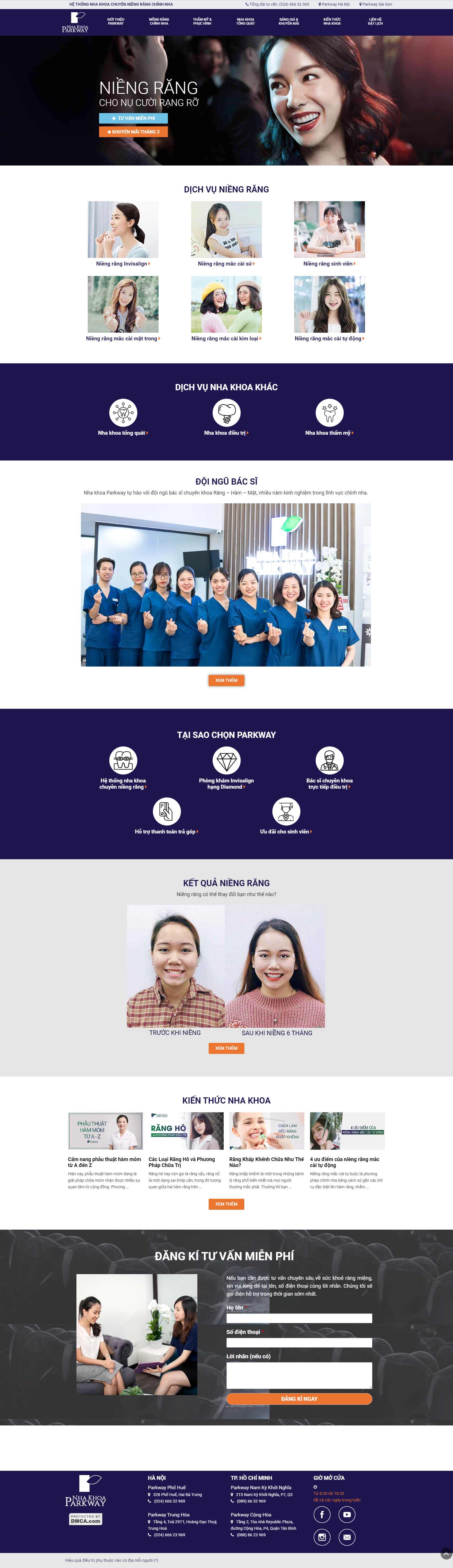 Thiết kế Website nha khoa - nhakhoaparkway.com - VietWebGroup.Vn