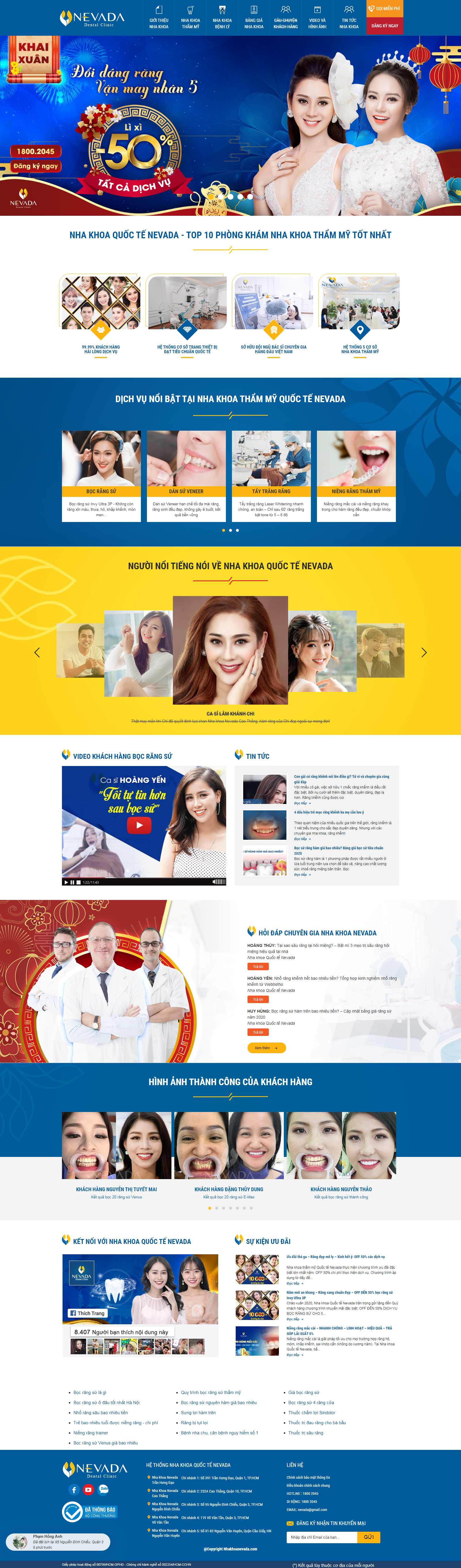 Thiết kế Website giá rẻ - nhakhoanevada.com - VietWebGroup.Vn