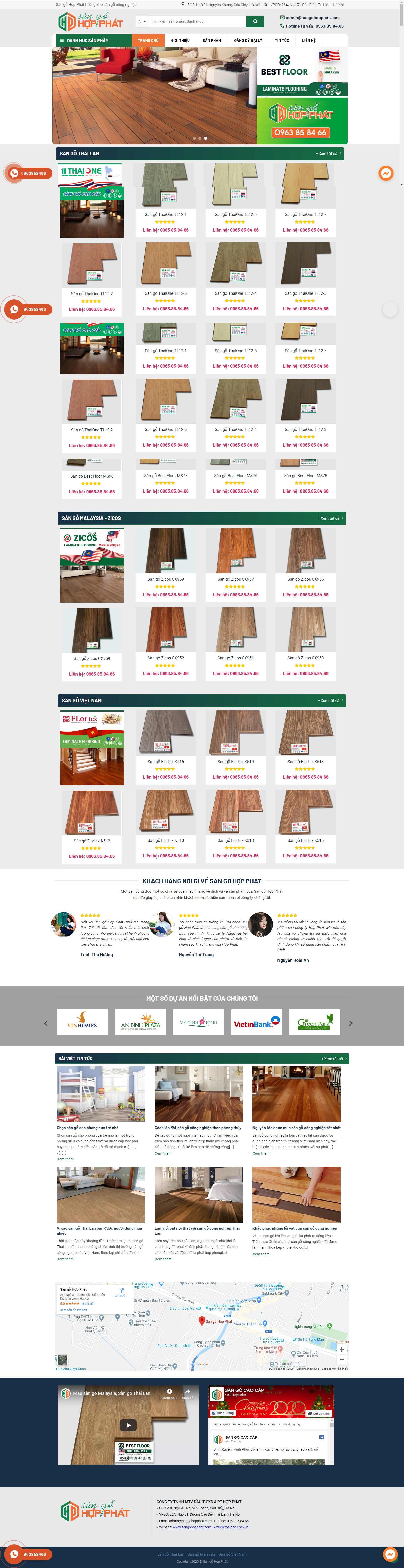 Thiết kế Website sàn gỗ - sangohopphat.com - VietWebGroup.Vn