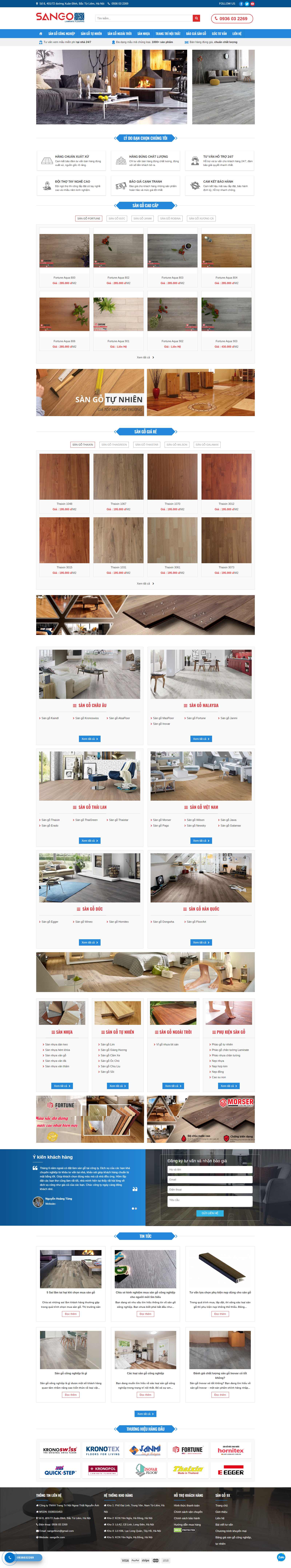 Thiết kế Website sàn gỗ - sango9x.com - VietWebGroup.Vn