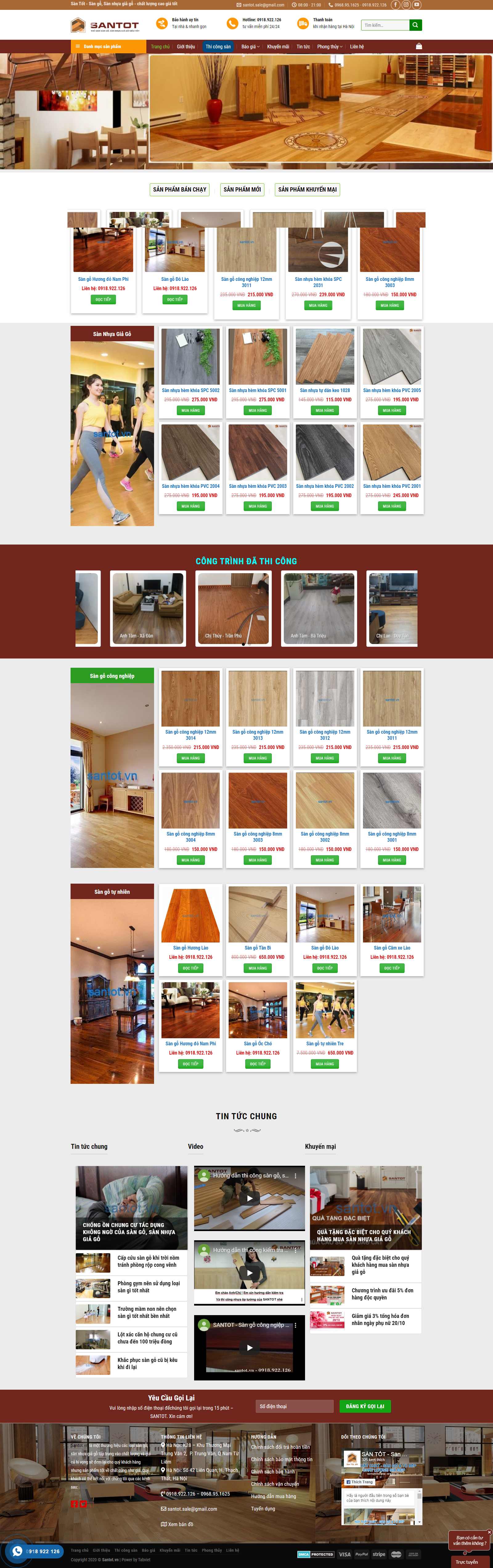 Thiết kế Website sàn gỗ - santot.vn - VietWebGroup.Vn