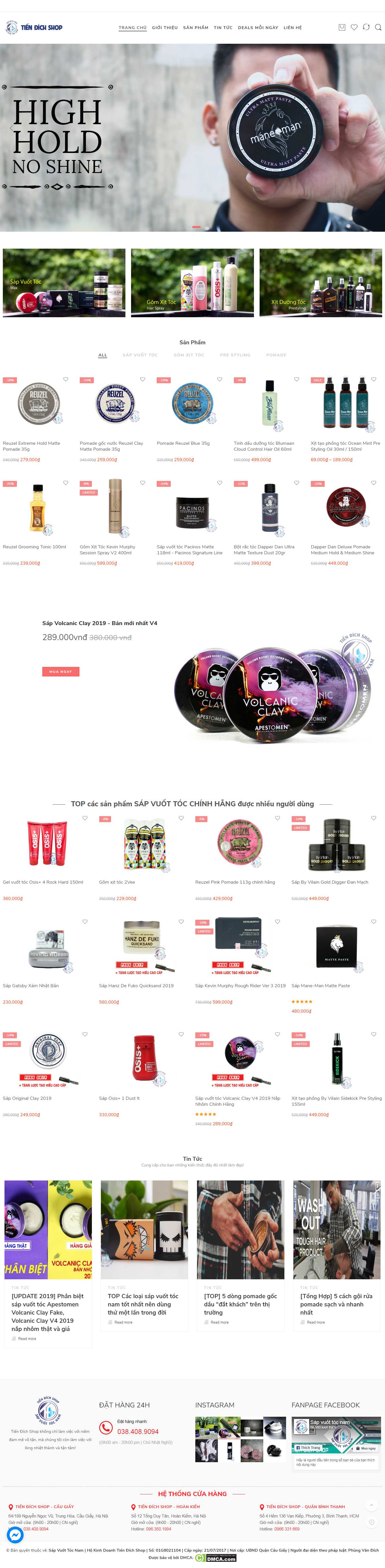 Thiết kế Website sáp vuốt tóc - sapvuottocnam.com - VietWebGroup.Vn