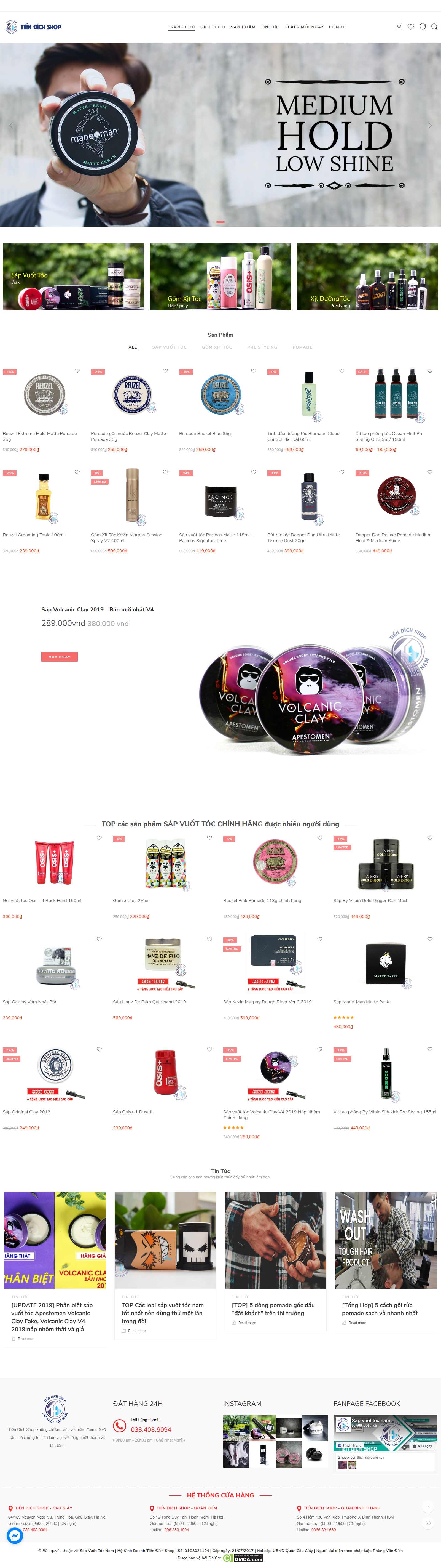 Thiết kế Website sáp vuốt tóc - sapvuottocnam.com - VietWebGroup.Vn