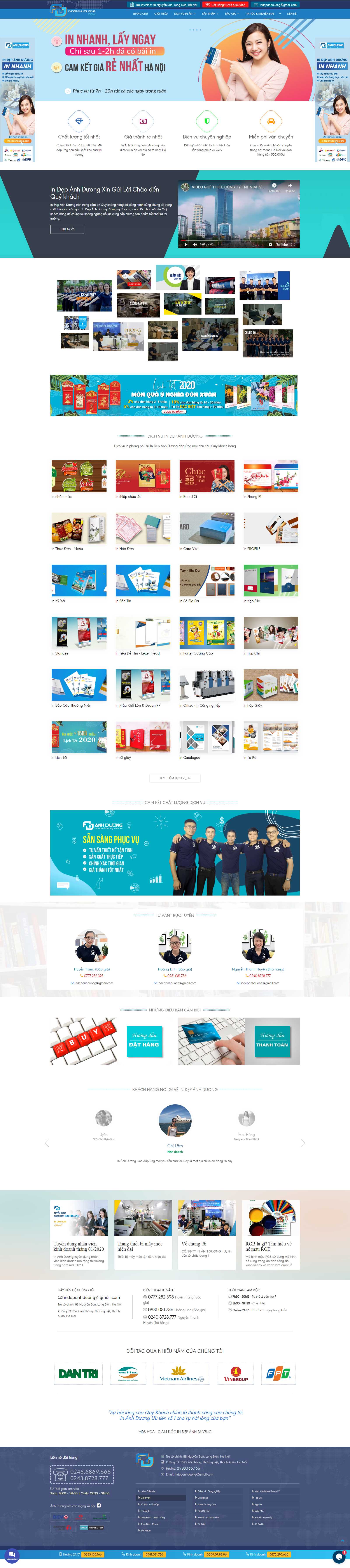 Thiết kế Website catalog - indepanhduong.com - VietWebGroup.Vn