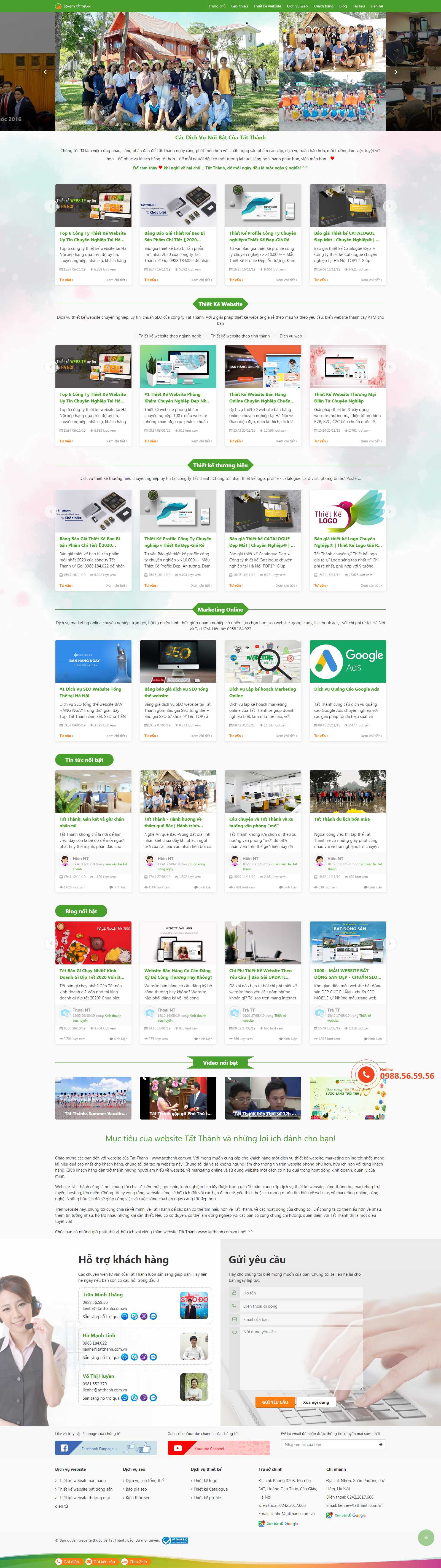 Thiết kế Website catalog - tatthanh.com.vn - VietWebGroup.Vn