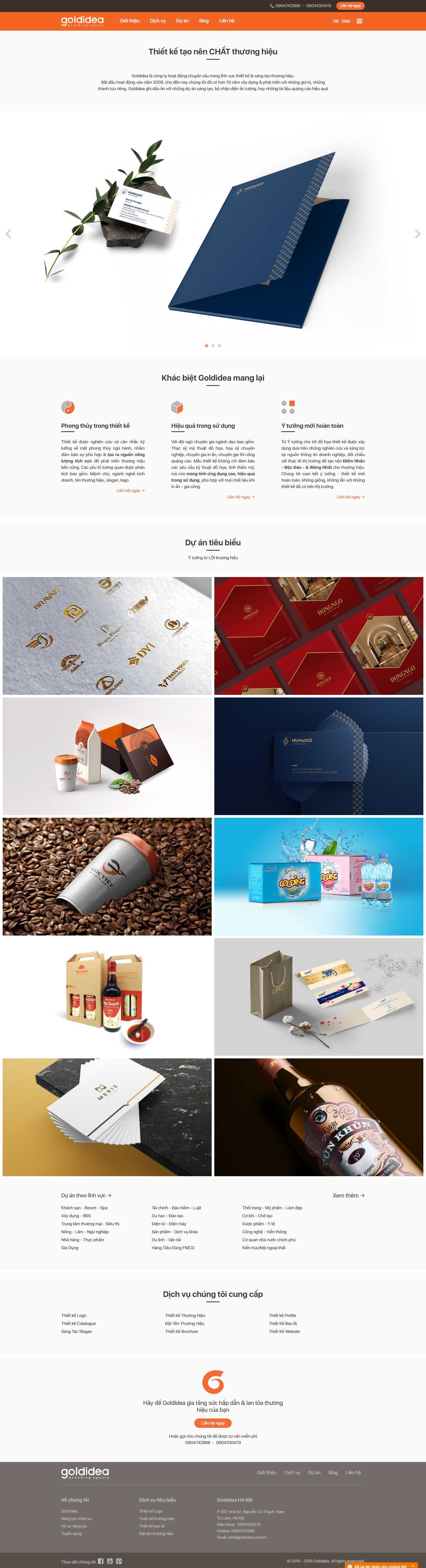 Thiết kế Website catalog - goldidea.vn - VietWebGroup.Vn