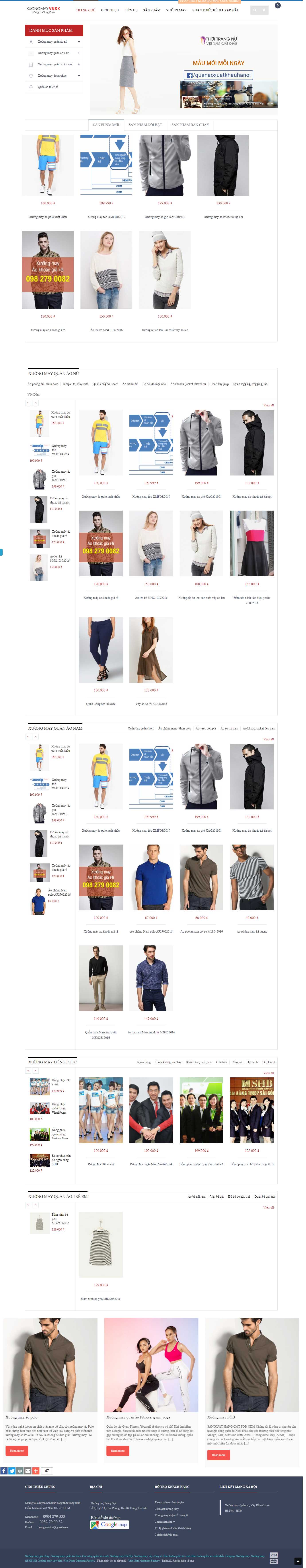 Thiết kế Website xưởng may - xuongmayvnxk.com - VietWebGroup.Vn