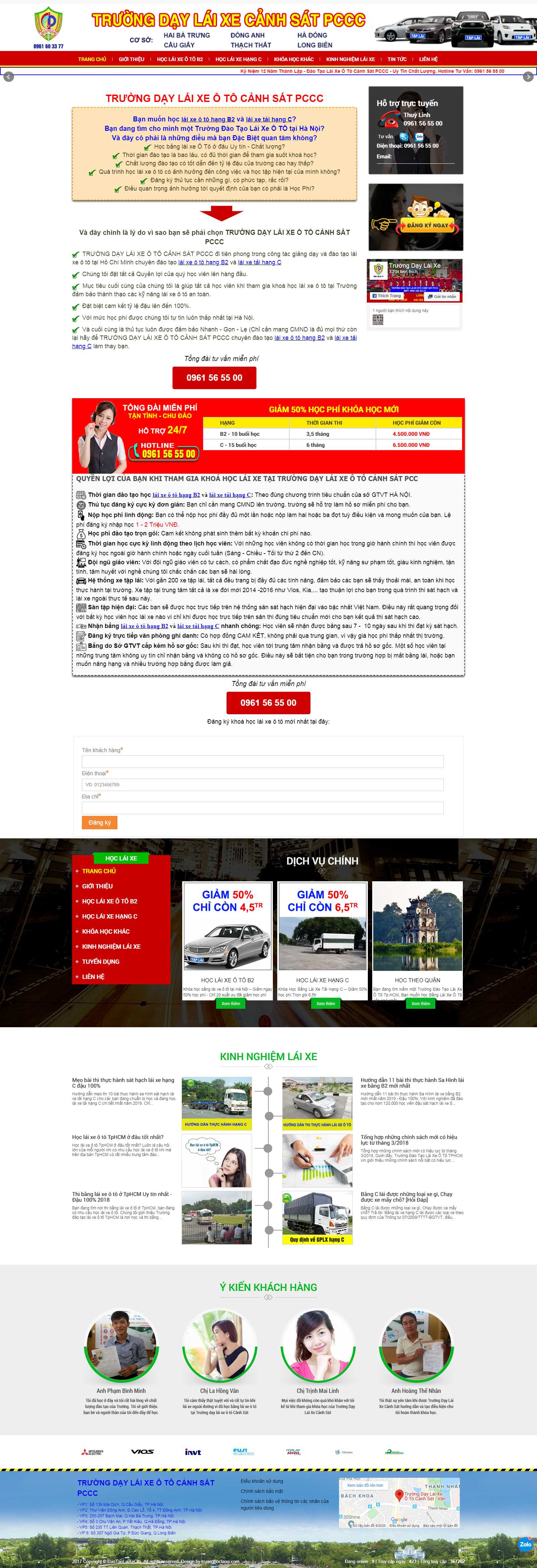 Thiết kế Website đào tạo lái xe - truonghoclaixe.com - VietWebGroup.Vn