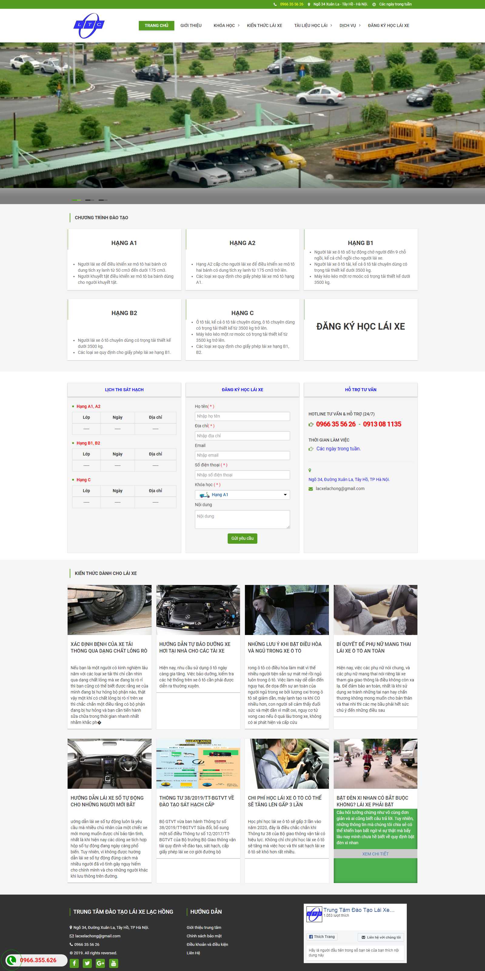 Thiết kế Website đào tạo lái xe - daotaolaixelachong.vn - VietWebGroup.Vn